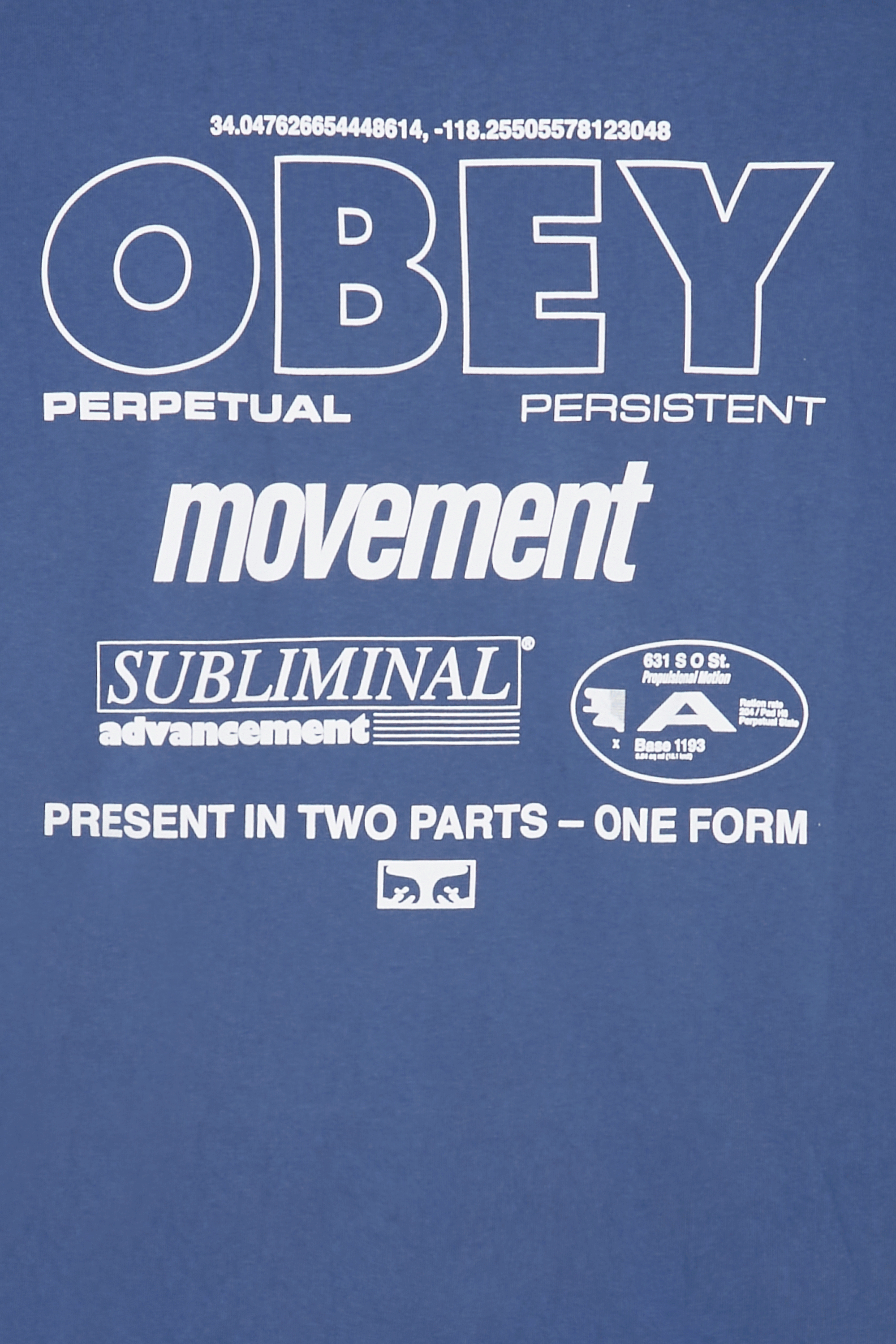 Regular-fit round-neck cotton T-shirt Blue