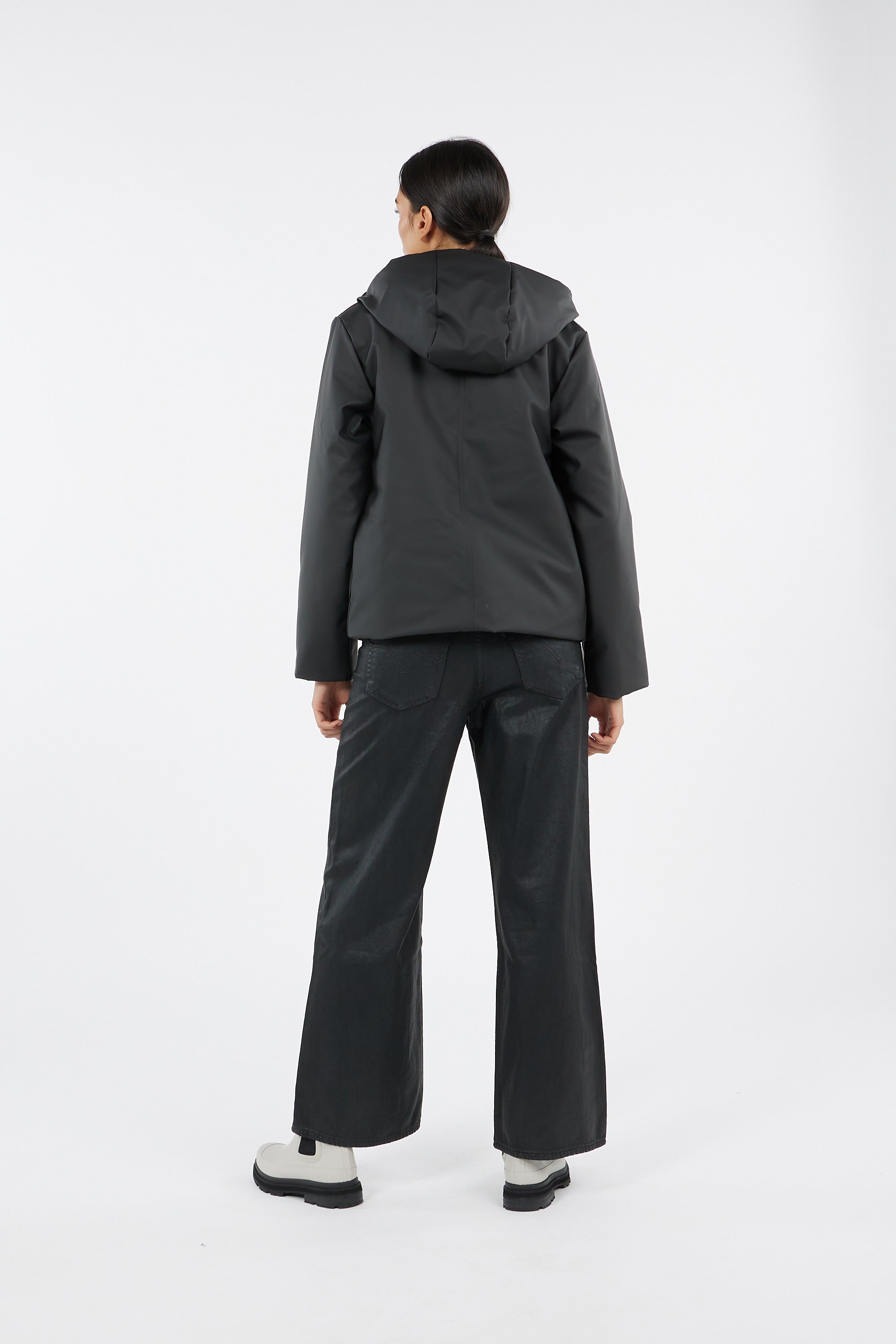 Lightweight quilted padded jacket with high neck | Black by RAINS Lightweight quilted padded jacket with high neck Black