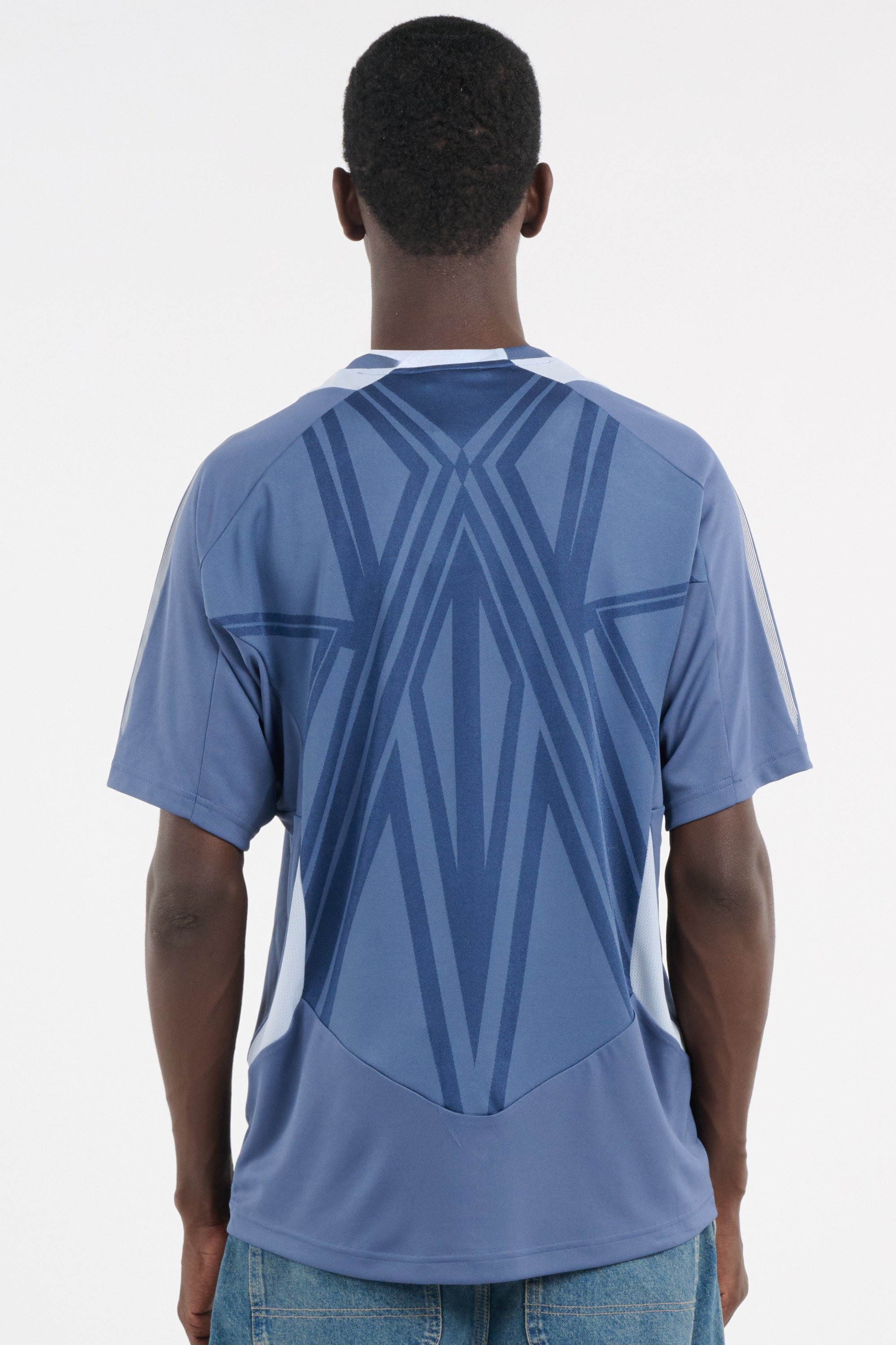 Regular-fit round-neck cotton T-shirt | Blue ADIDAS Men