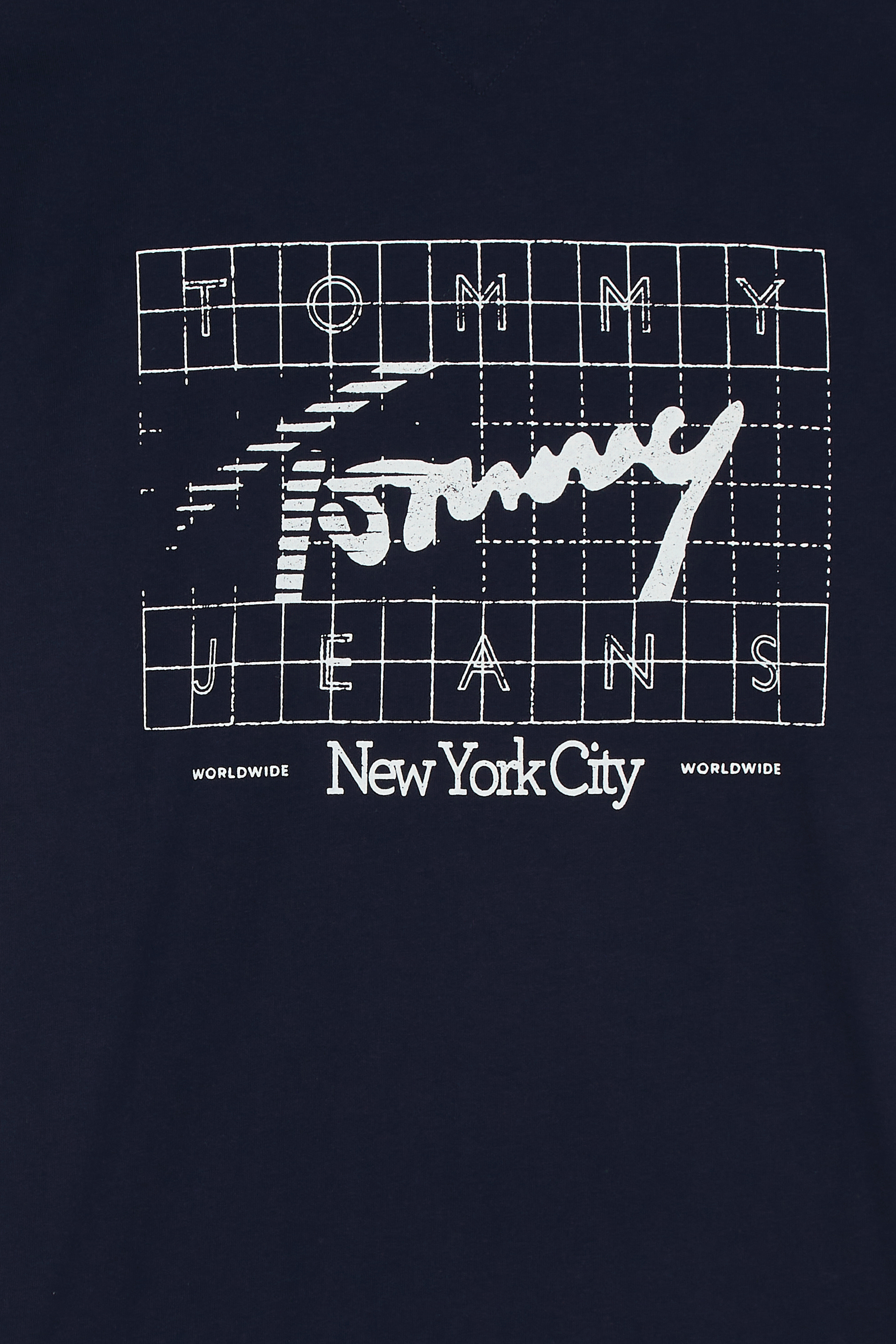 Regular-fit round-neck cotton T-shirt | Blue TOMMY JEANS Men