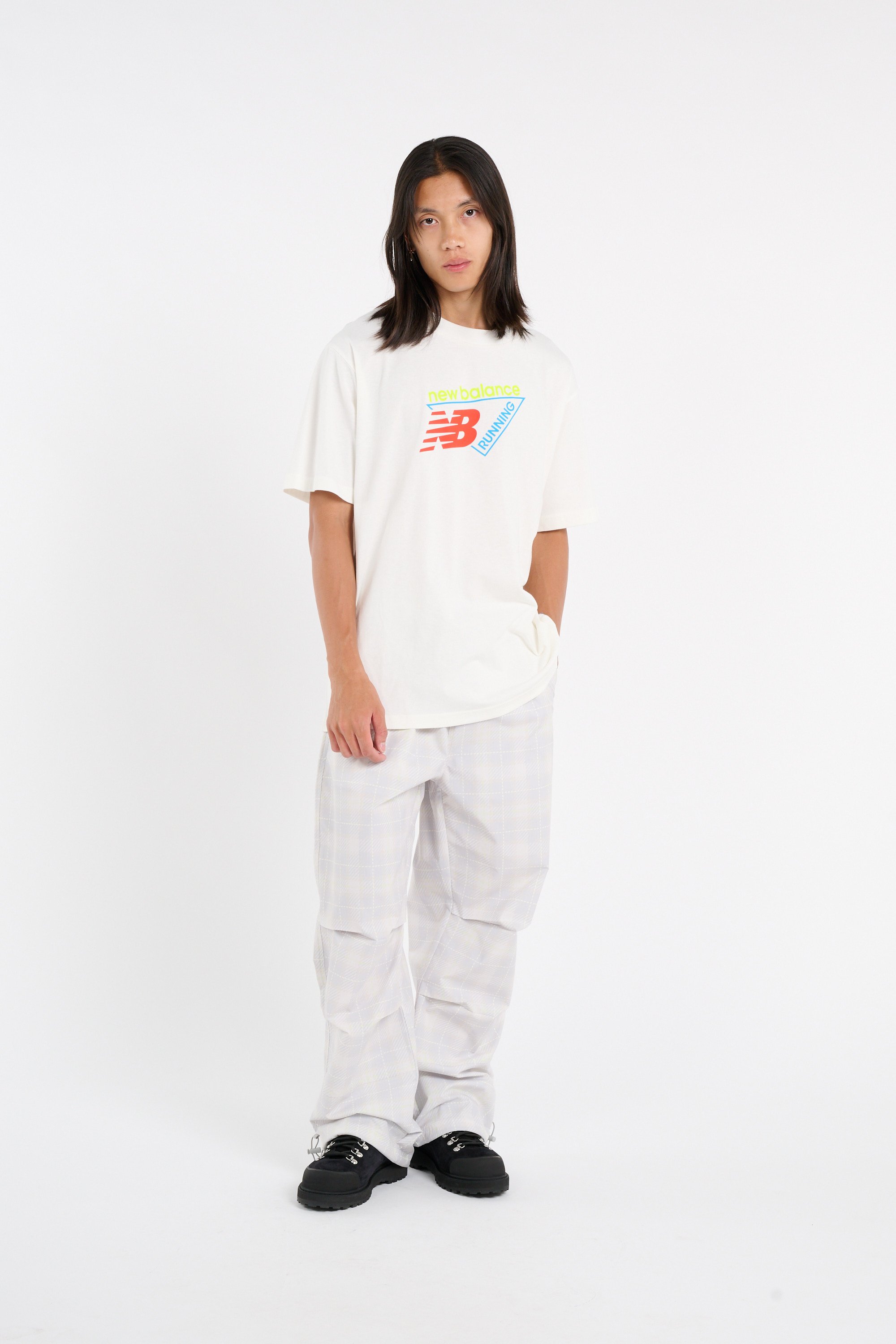 Regular-fit round-neck cotton T-shirt NEW BALANCE Beige