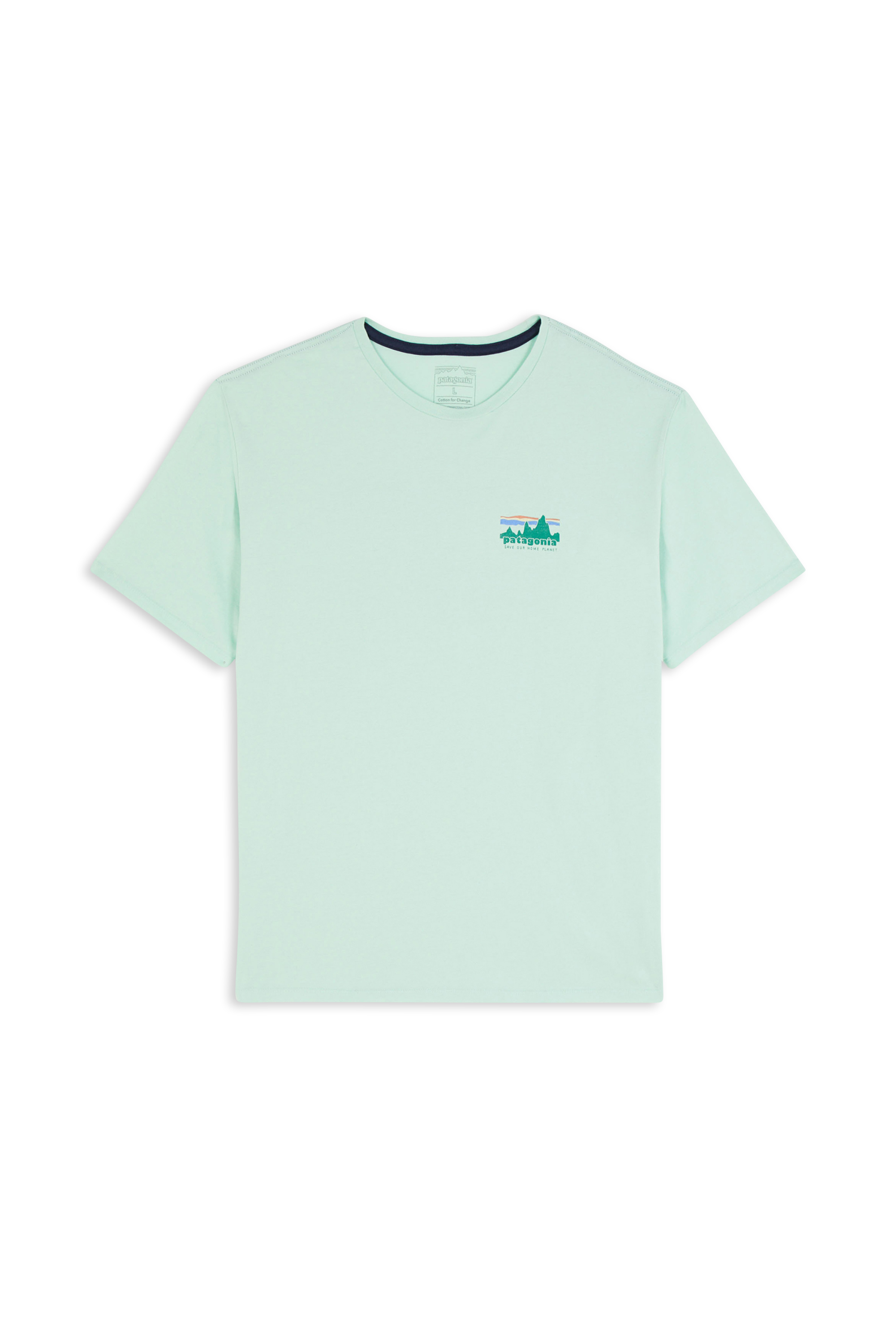 Regular-fit round-neck cotton T-shirt Green