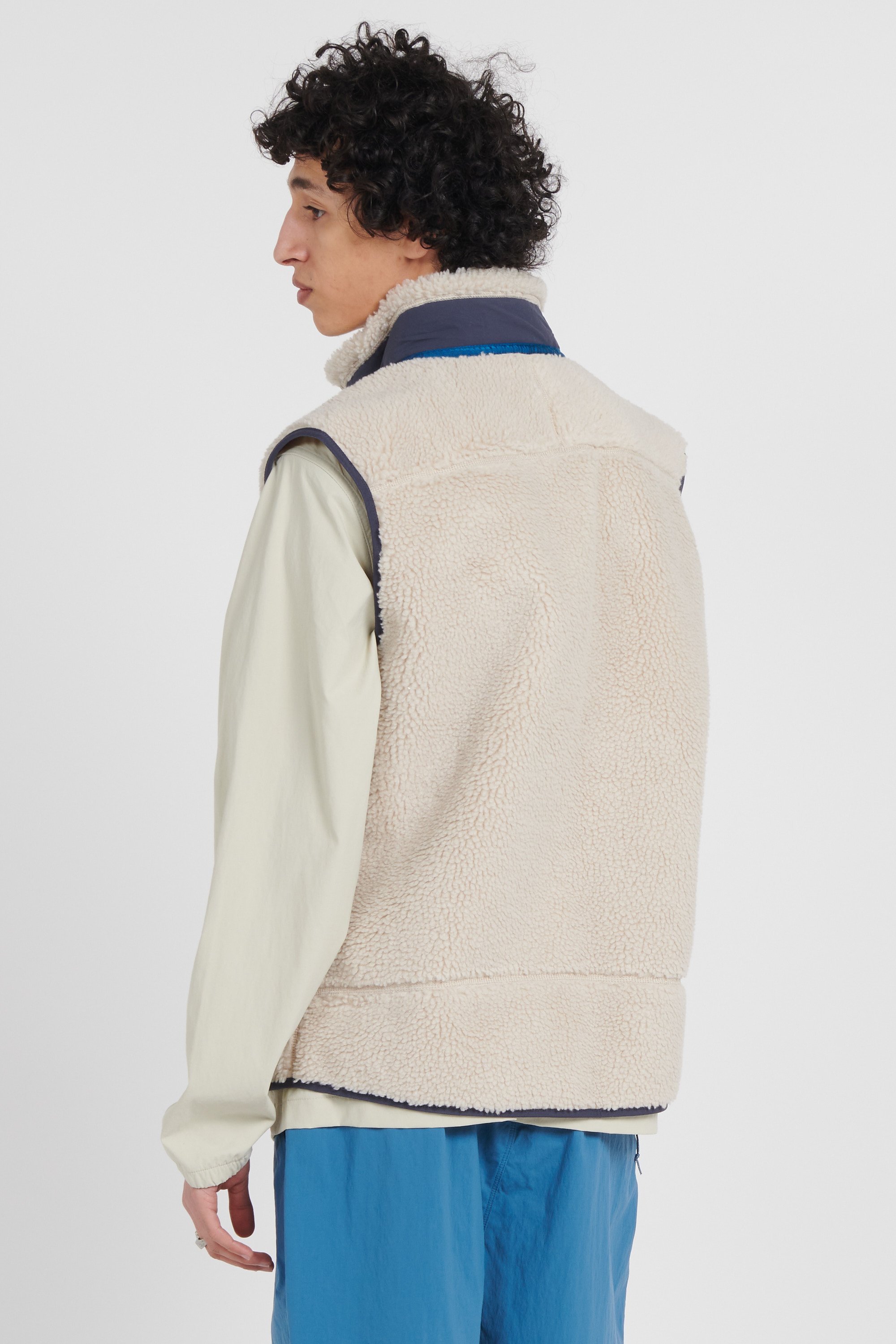 Gilet sans manches en sherpa Beige
