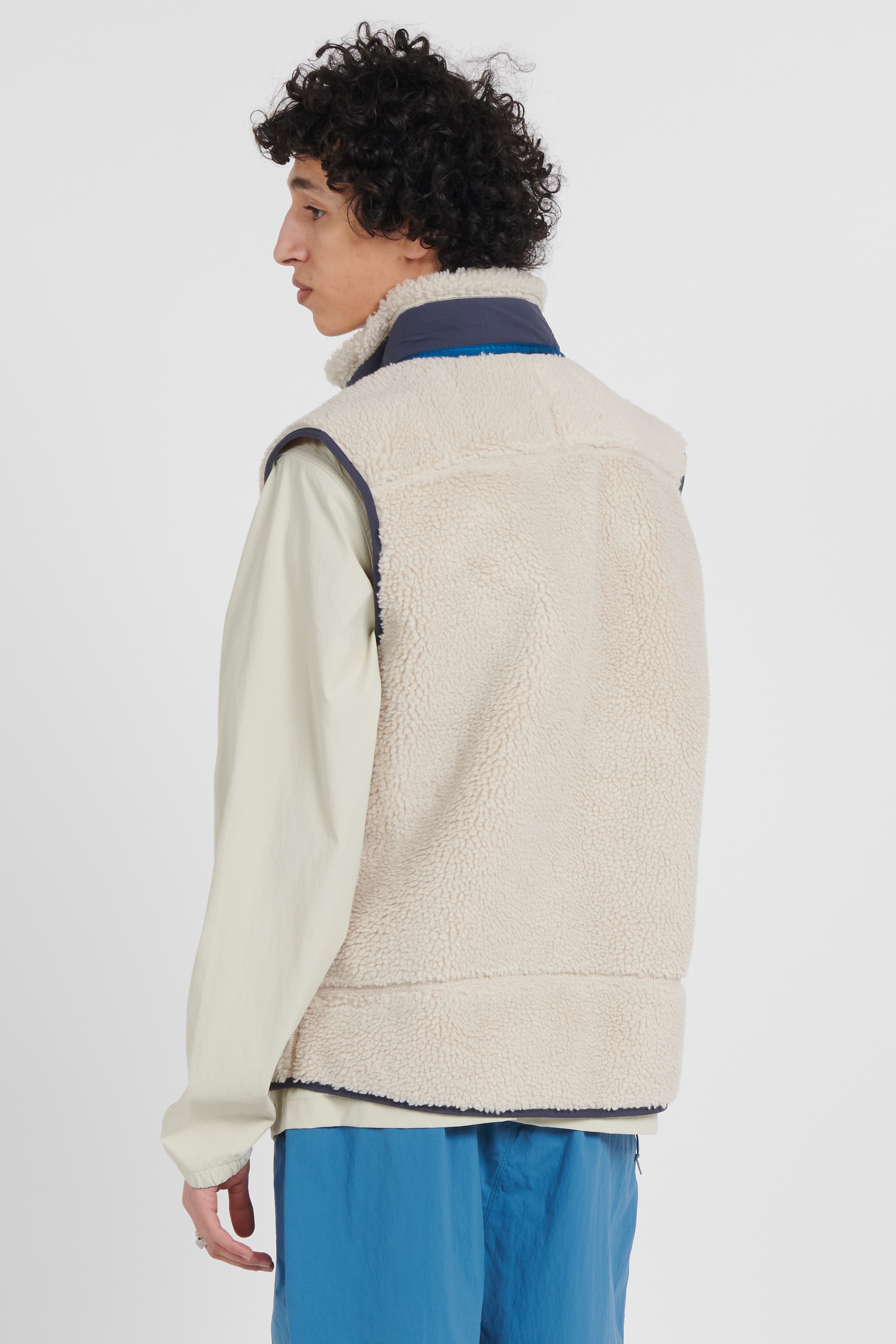 Gilet sans manches en sherpa Beige