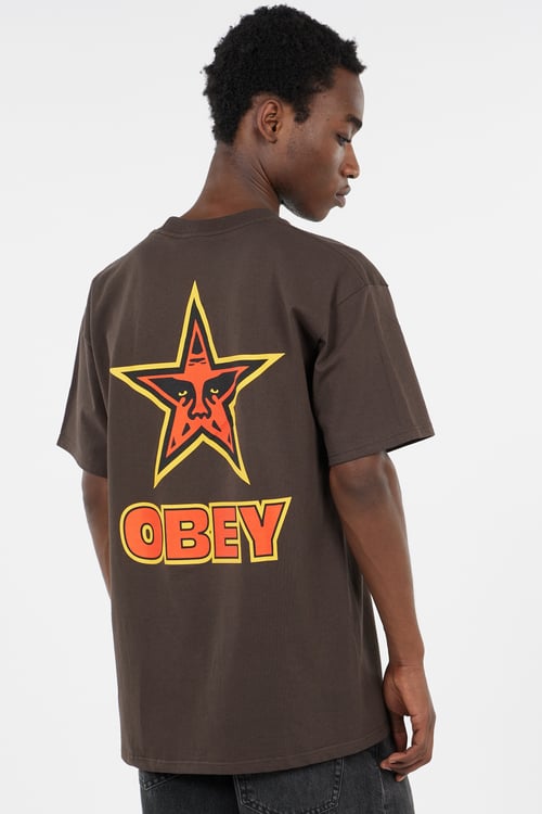 OBEY T-shirt Marron