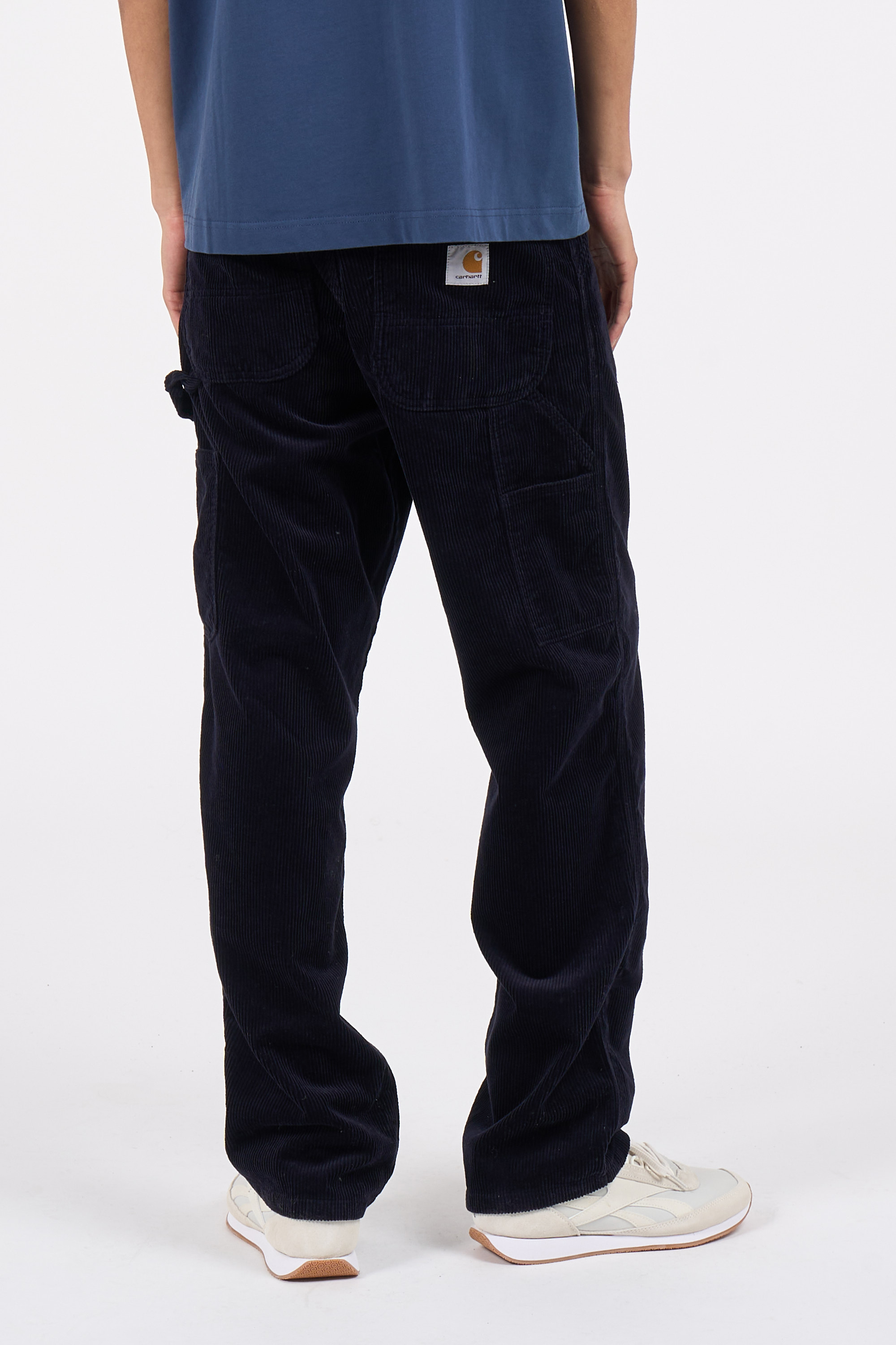 Straight velour trousers Blue