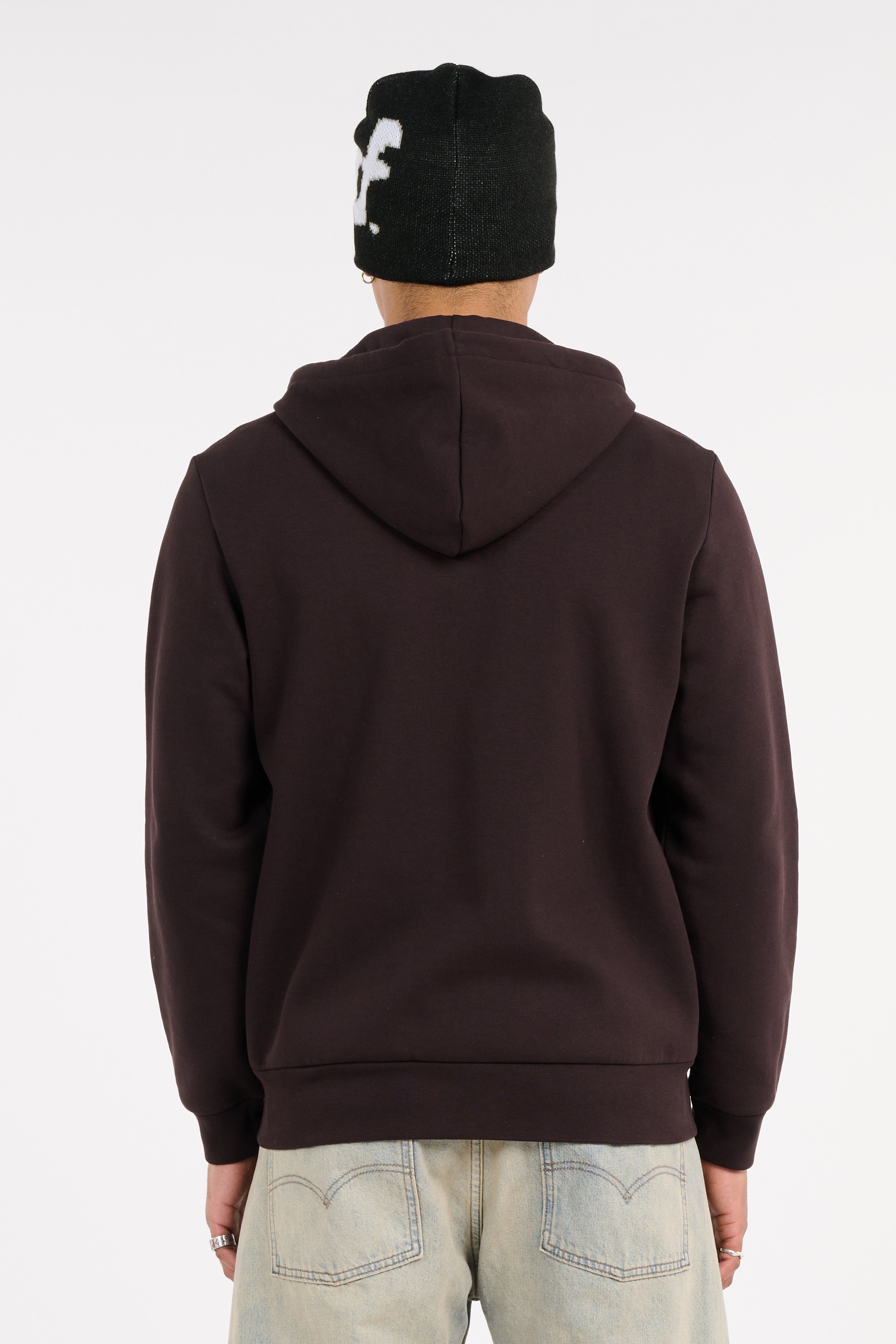 Hoodie zippé Marron