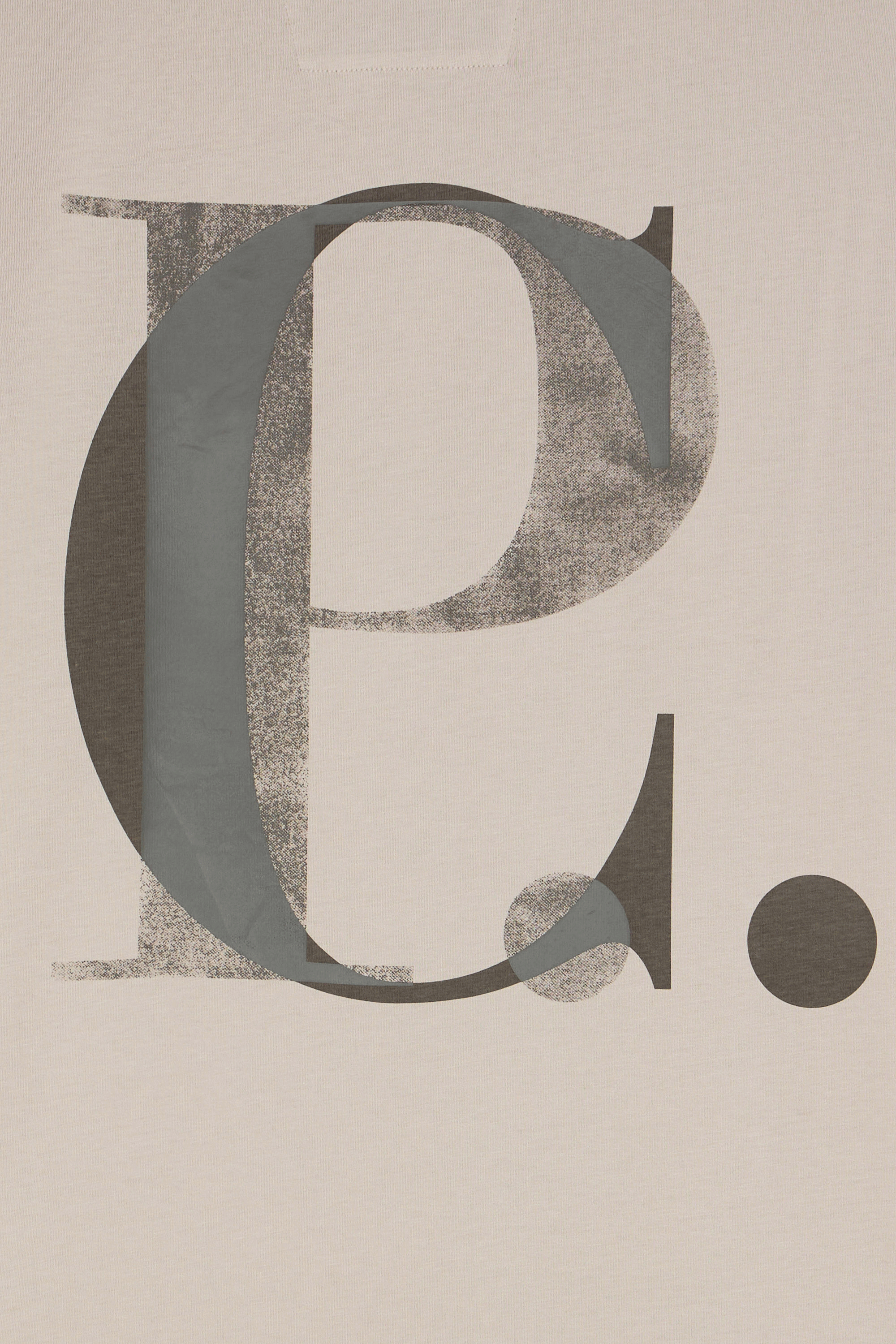 Regular-fit round-neck cotton T-shirt Beige