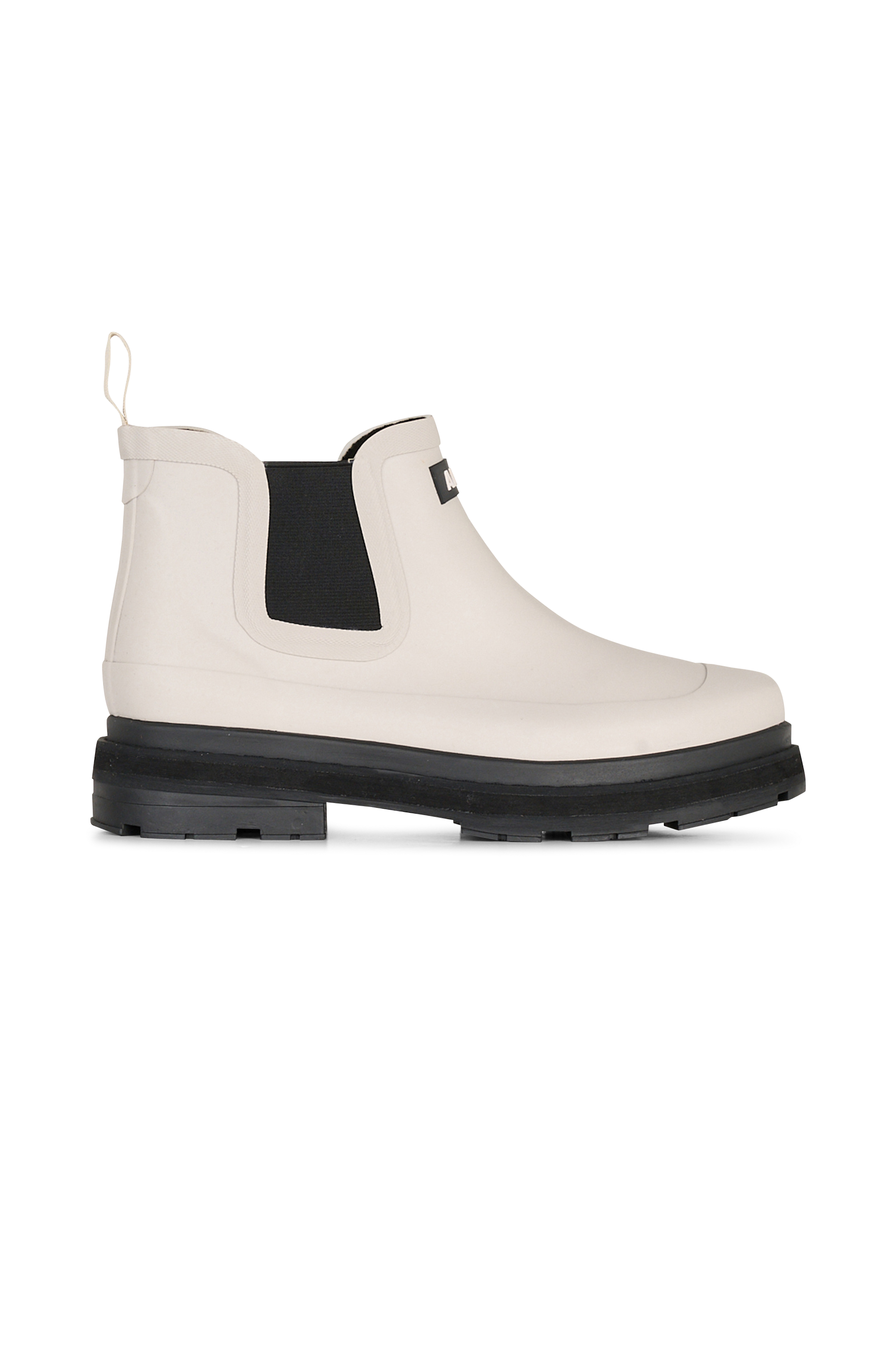 Heeled leather mid-calf boots White
