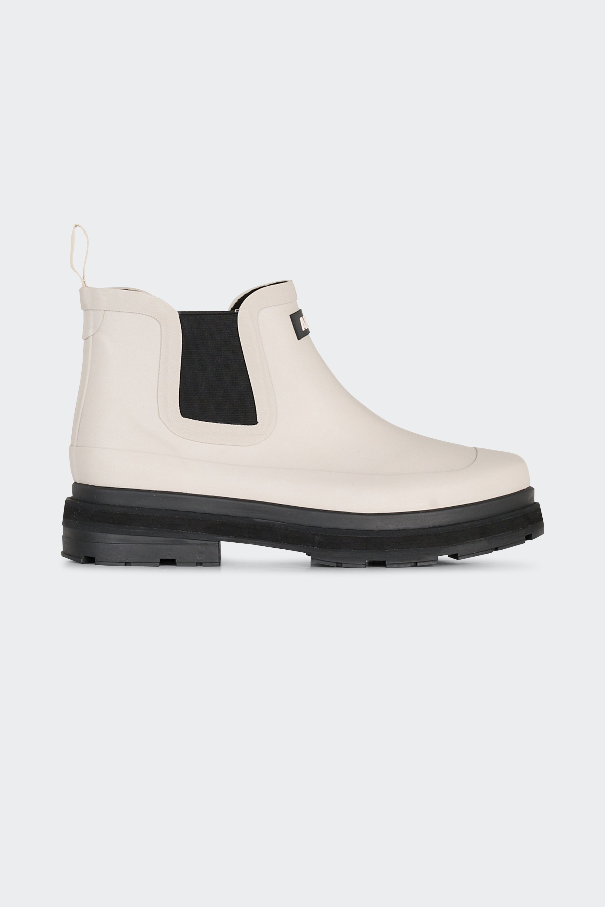 Heeled leather mid-calf boots | White by AIGLE Heeled leather mid-calf boots White