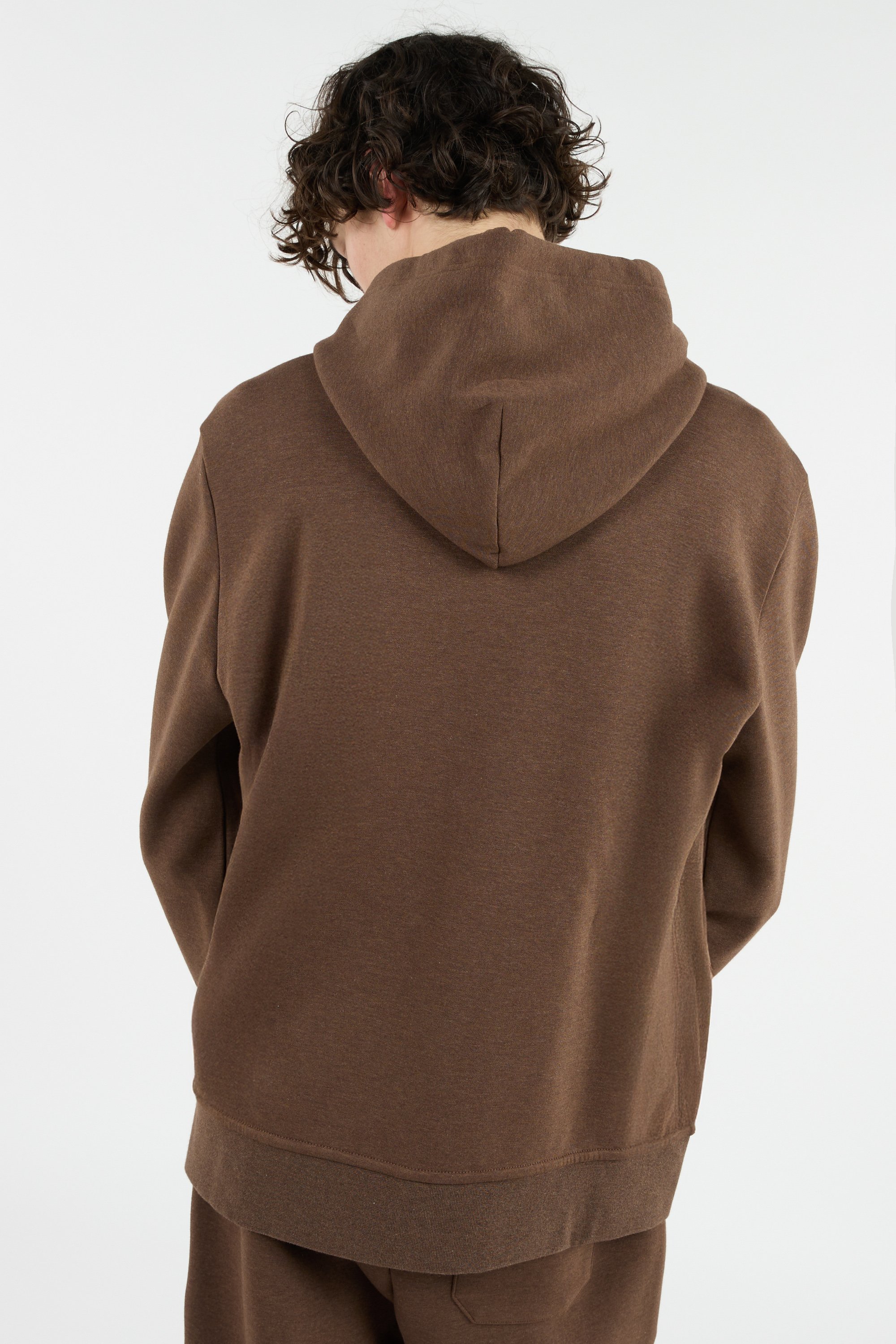Hoodie zippé Marron