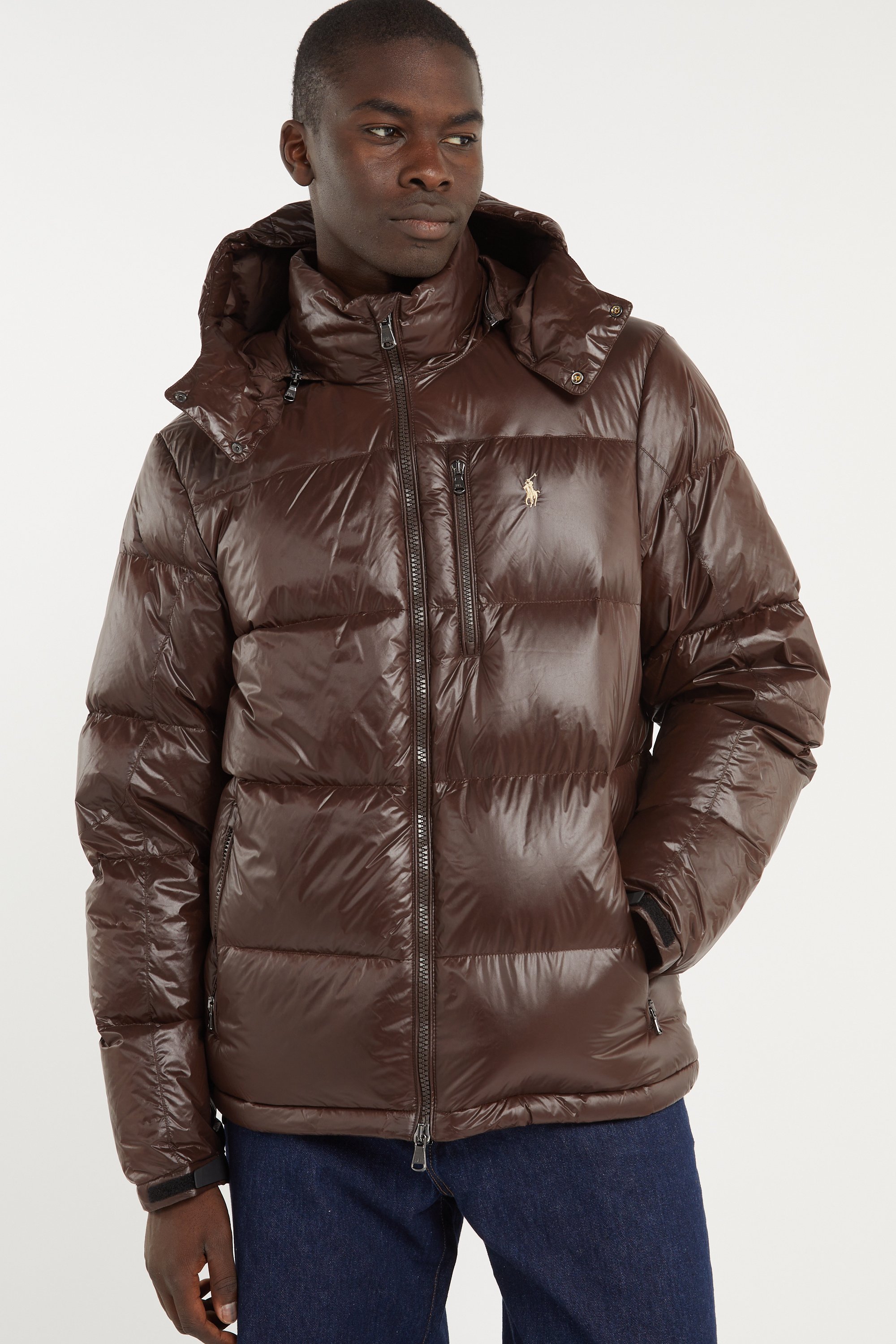 High-neck padded jacket | Brown POLO RALPH LAUREN Men