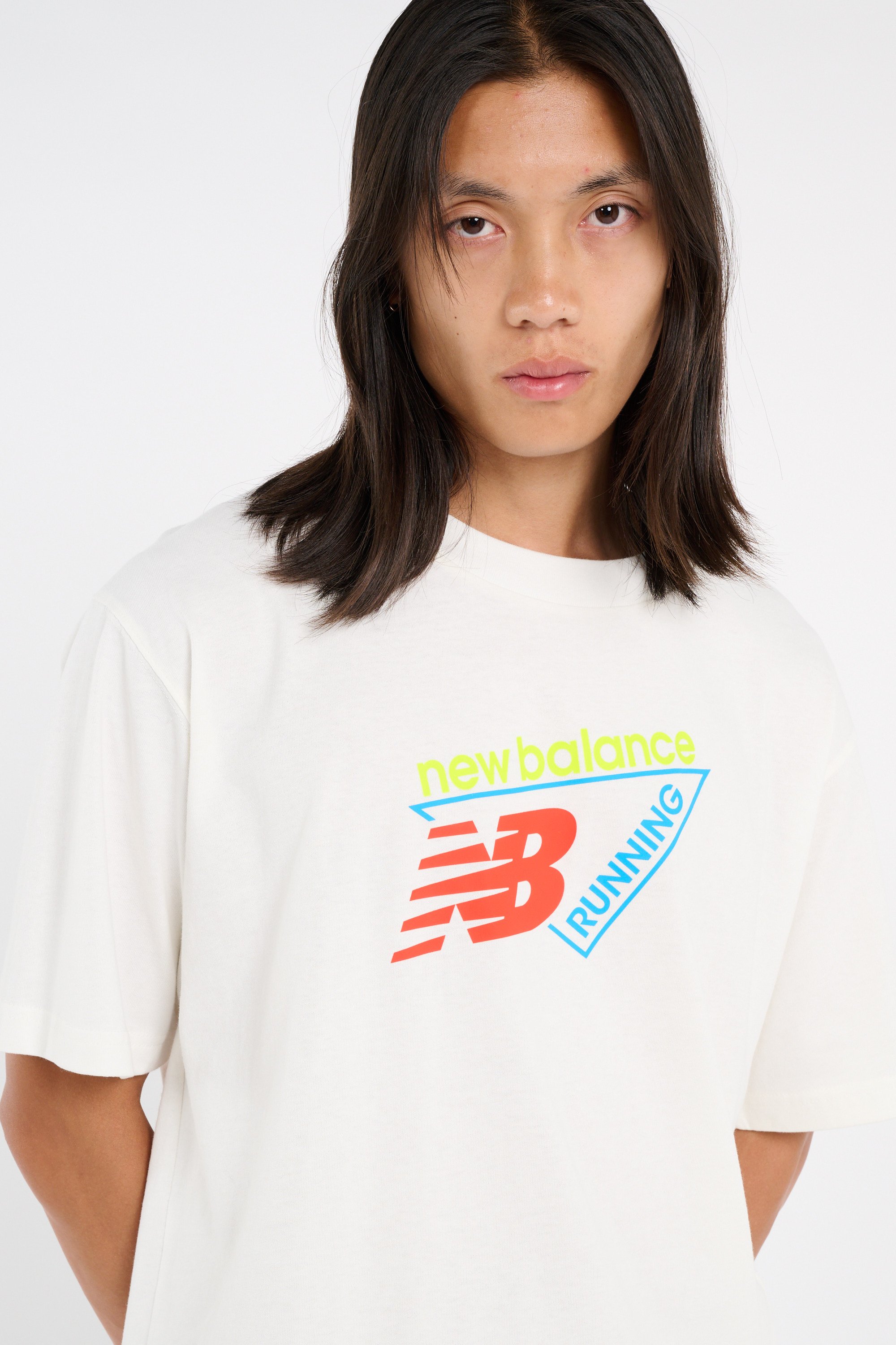 Regular-fit round-neck cotton T-shirt | Beige NEW BALANCE Men