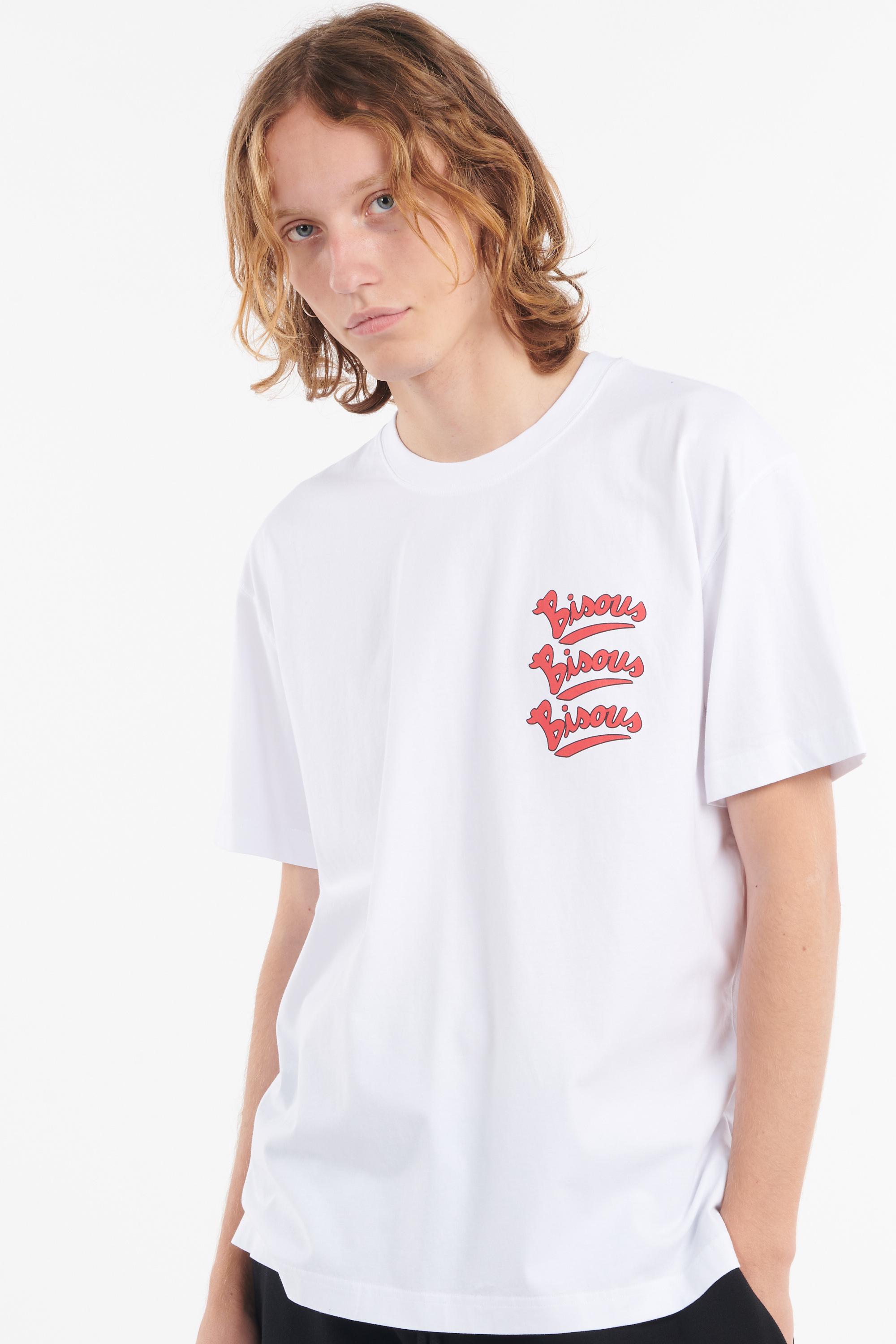 Regular-fit round-neck cotton T-shirt White