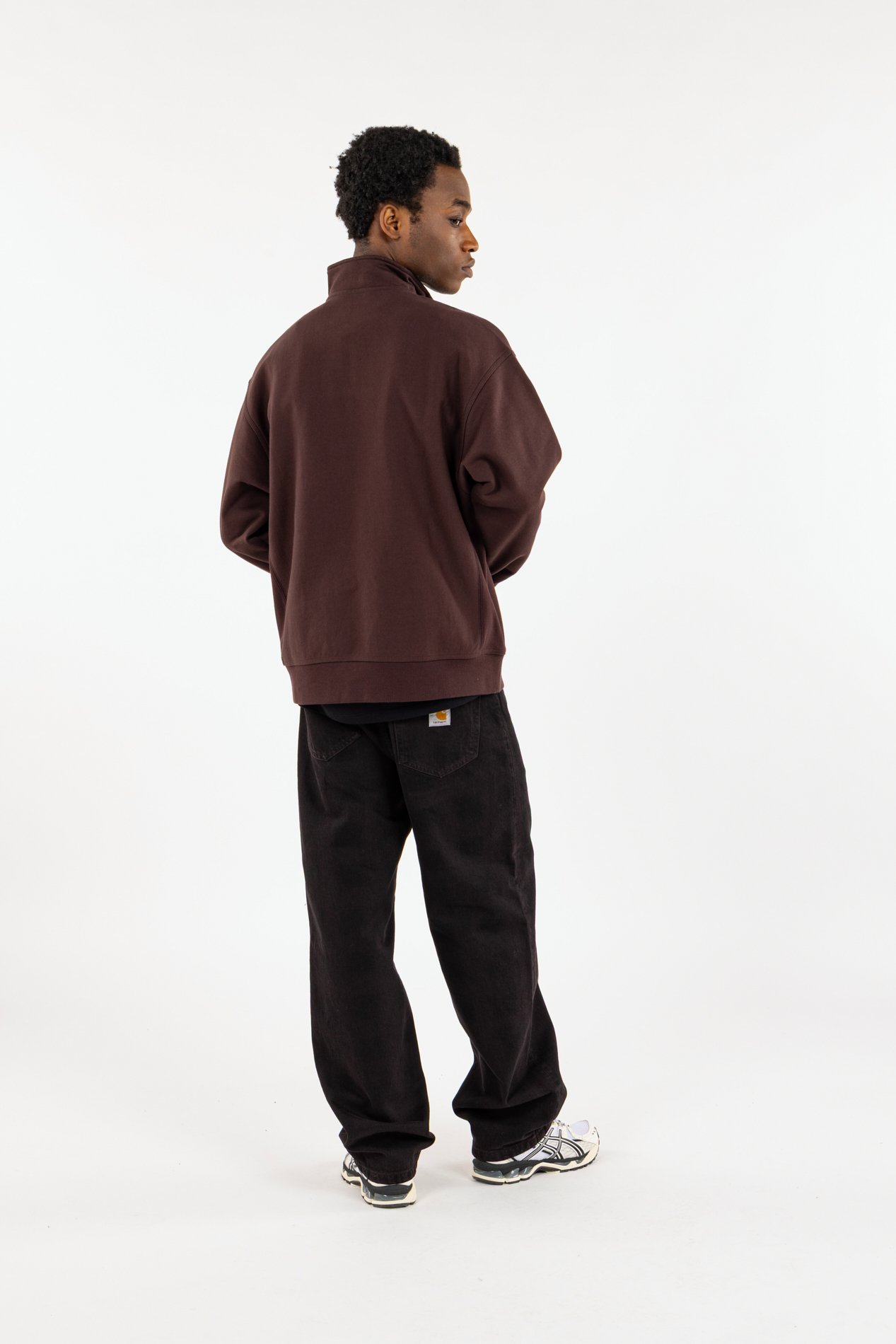 Slim-fit zip-up tracksuit top  Brown