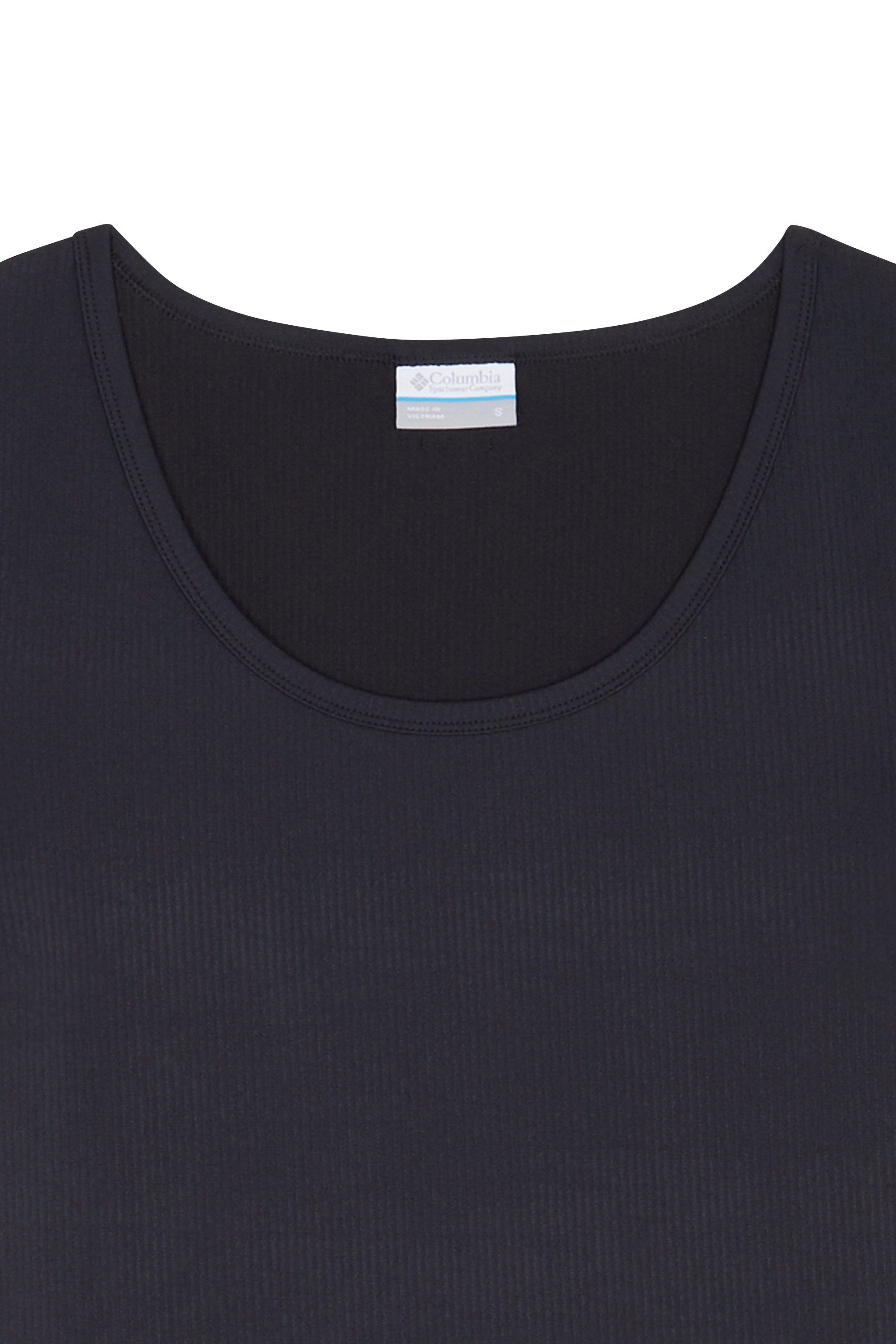 Regular-fit round-neck cotton T-shirt COLUMBIA Black