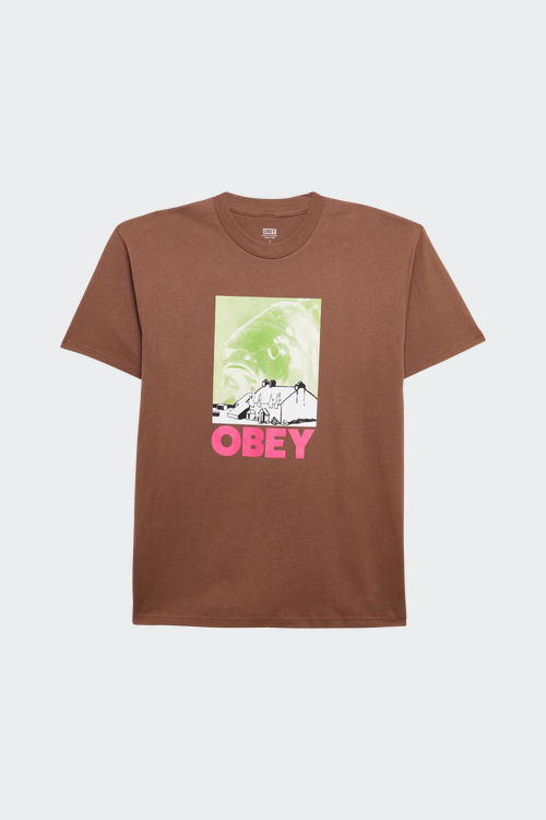OBEY T-shirt Marron