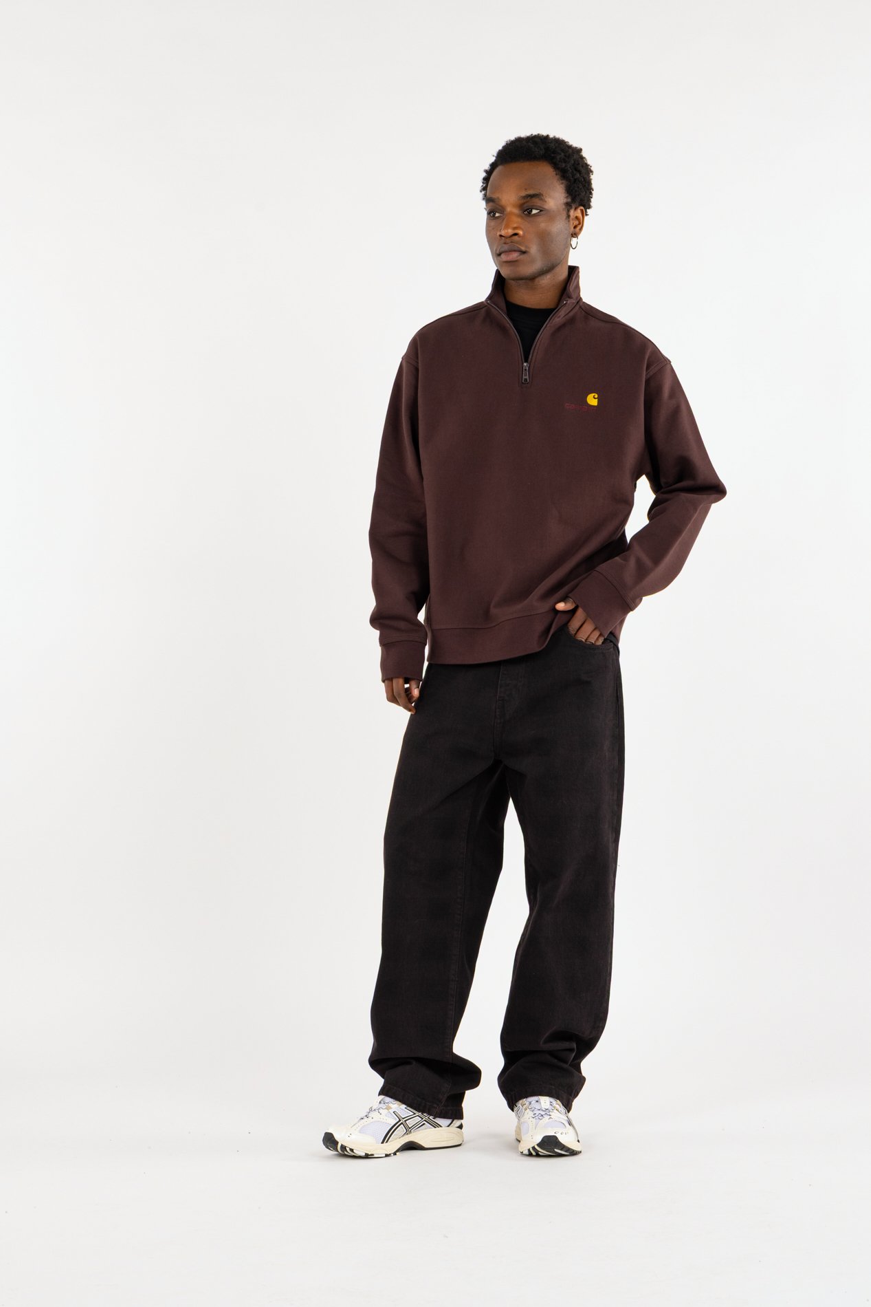 Slim-fit zip-up tracksuit top  CARHARTT WIP Brown