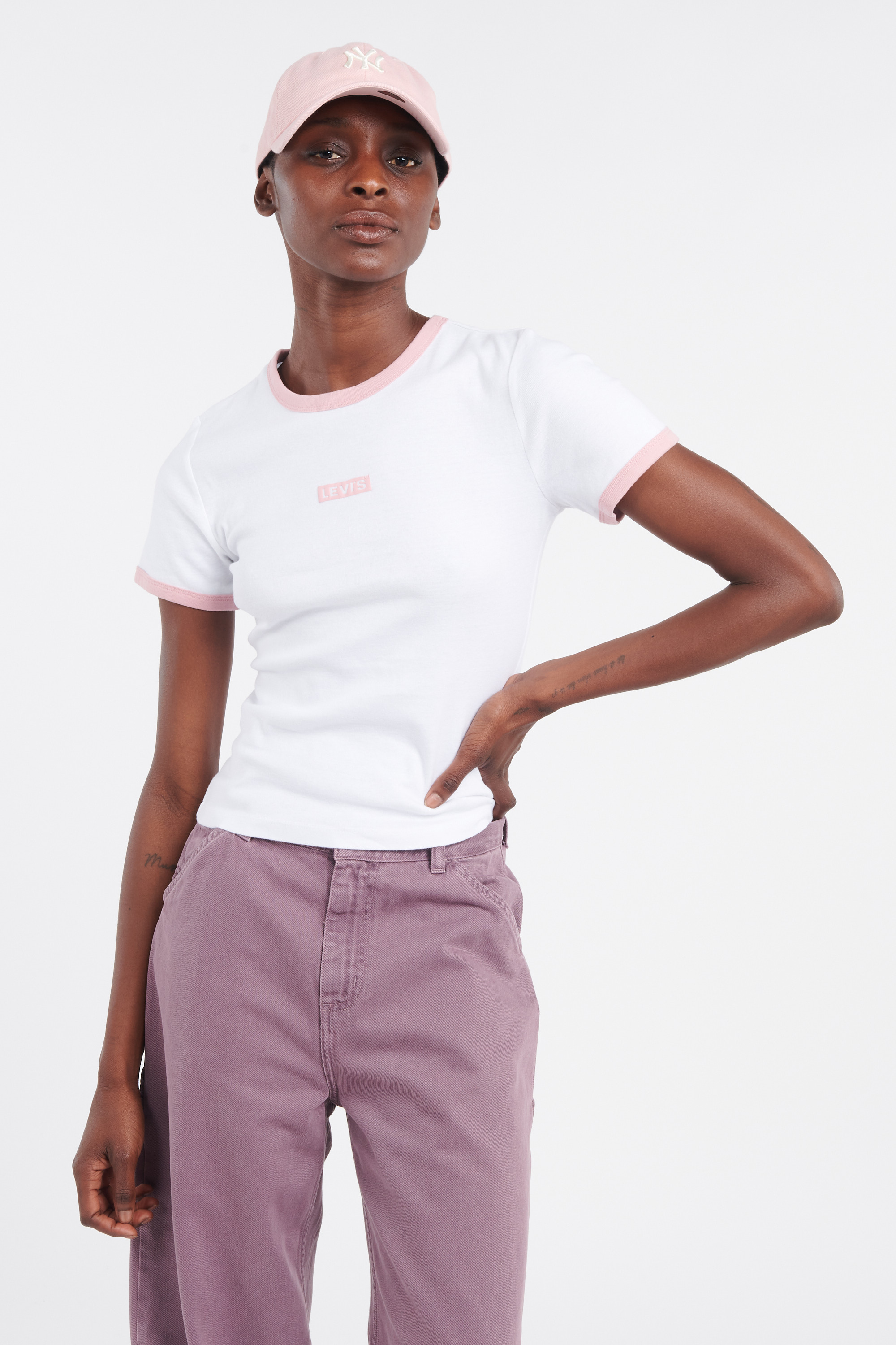 Regular-fit round-neck cotton T-shirt White