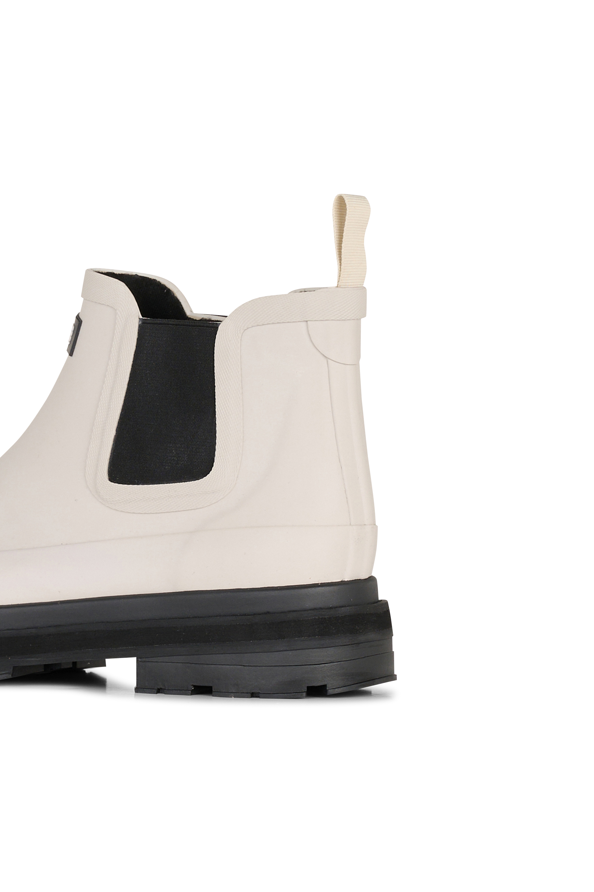 Heeled leather mid-calf boots White