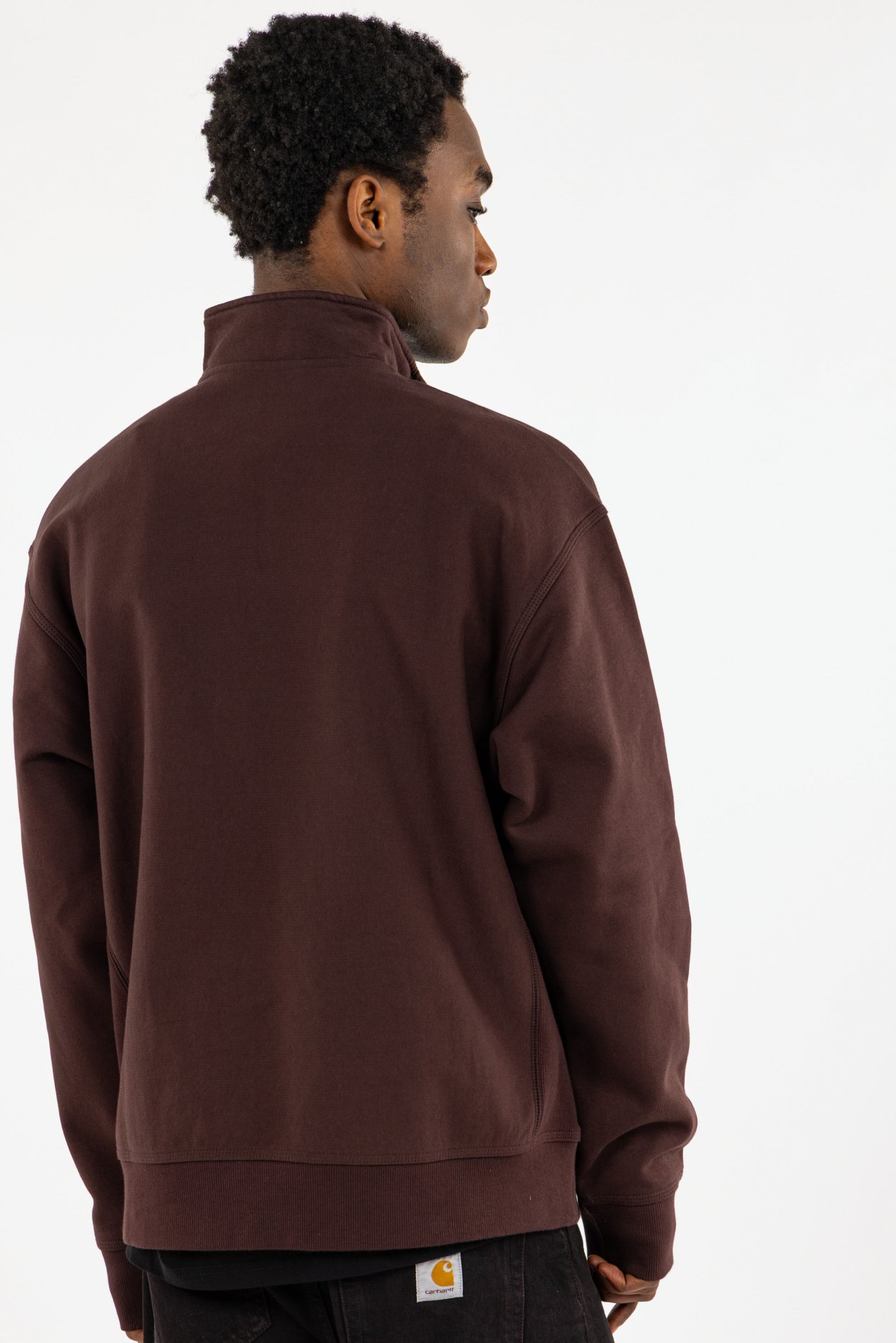 Slim-fit zip-up tracksuit top  Brown