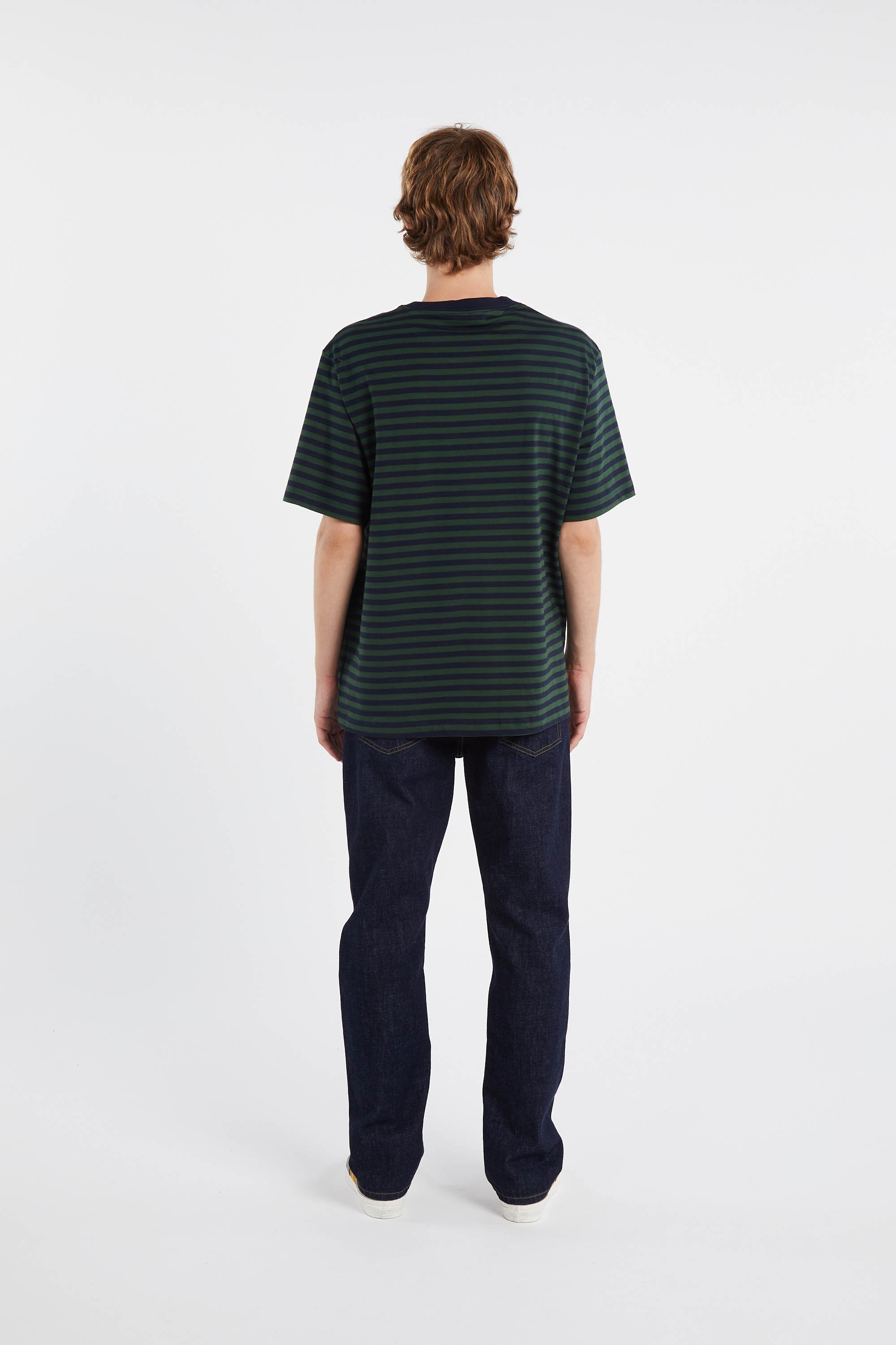 Regular-fit round-neck cotton T-shirt | Green by CALVIN KLEIN Regular-fit round-neck cotton T-shirt Green