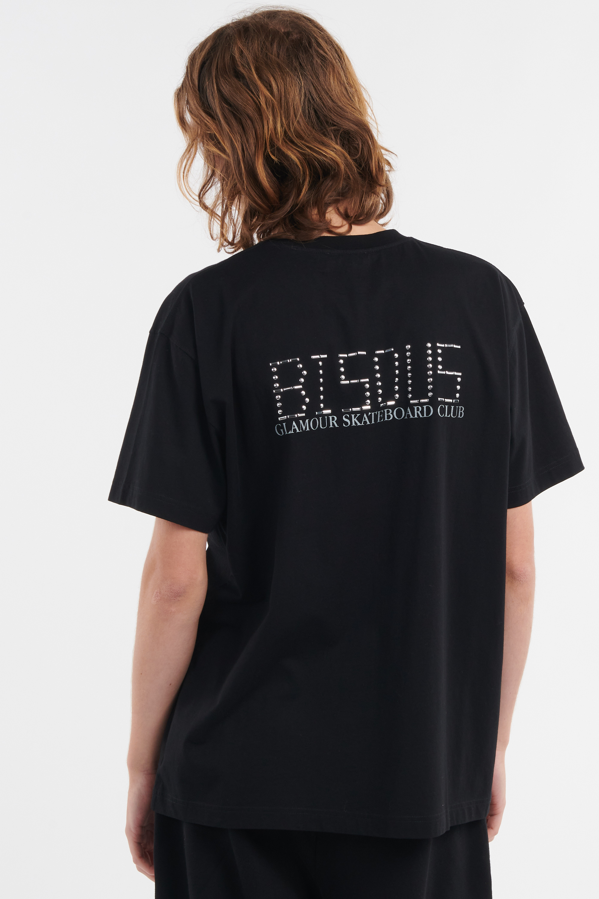 Regular-fit round-neck cotton T-shirt Black