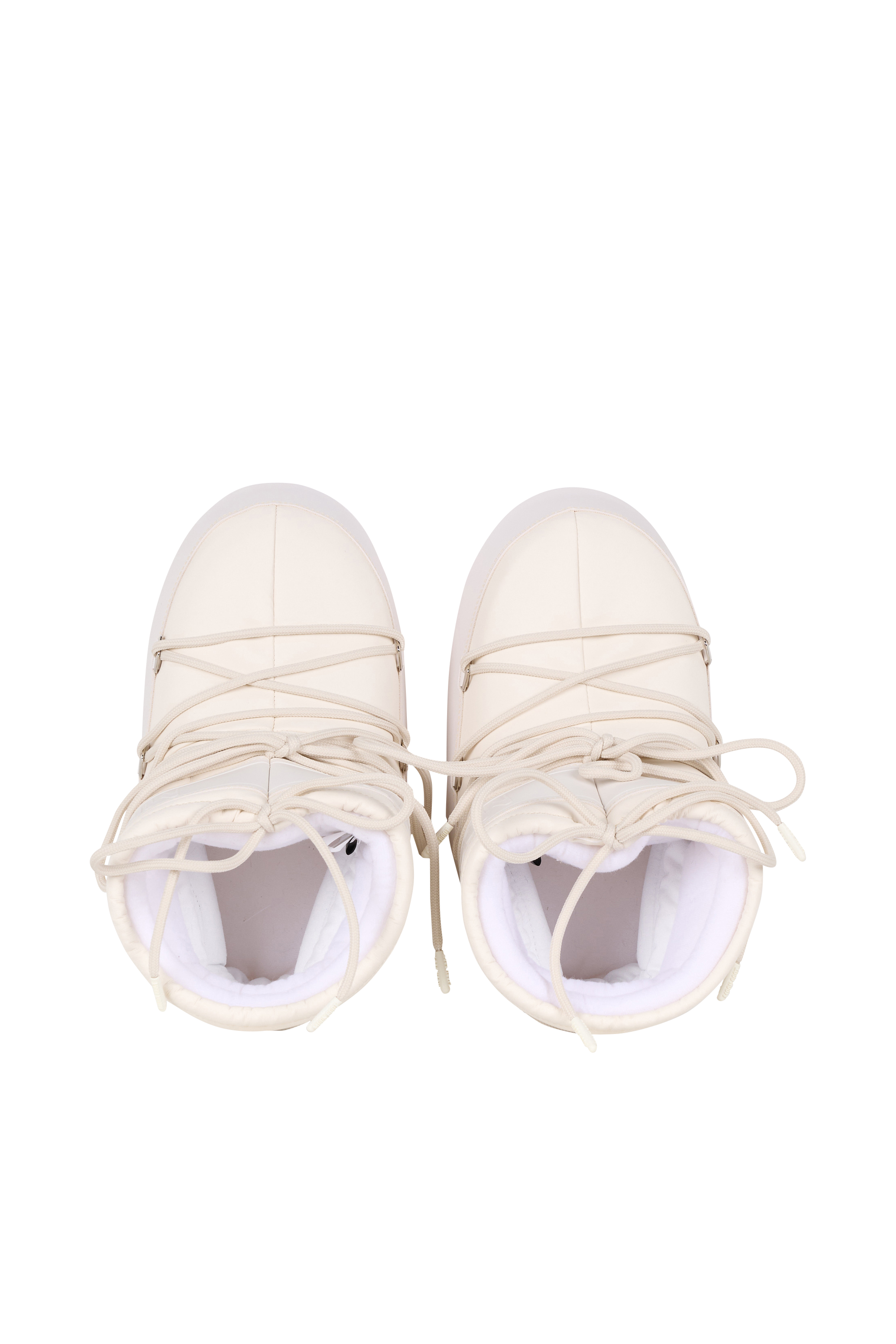 Heeled leather mid-calf boots Beige