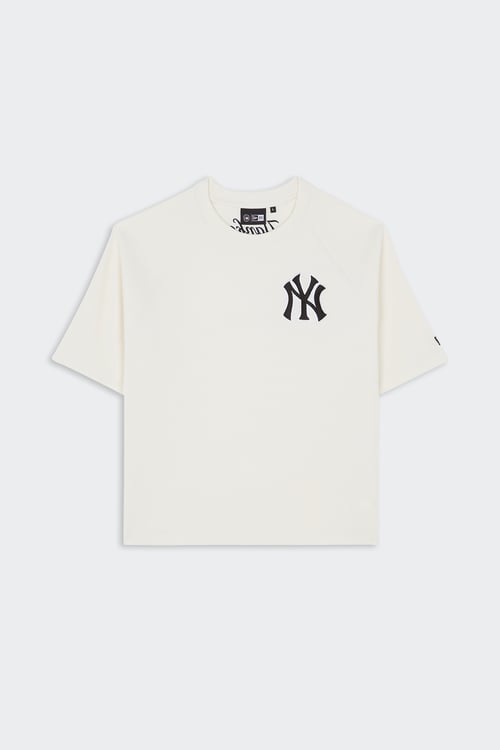 NEW ERA Regular-fit round-neck cotton T-shirt Beige