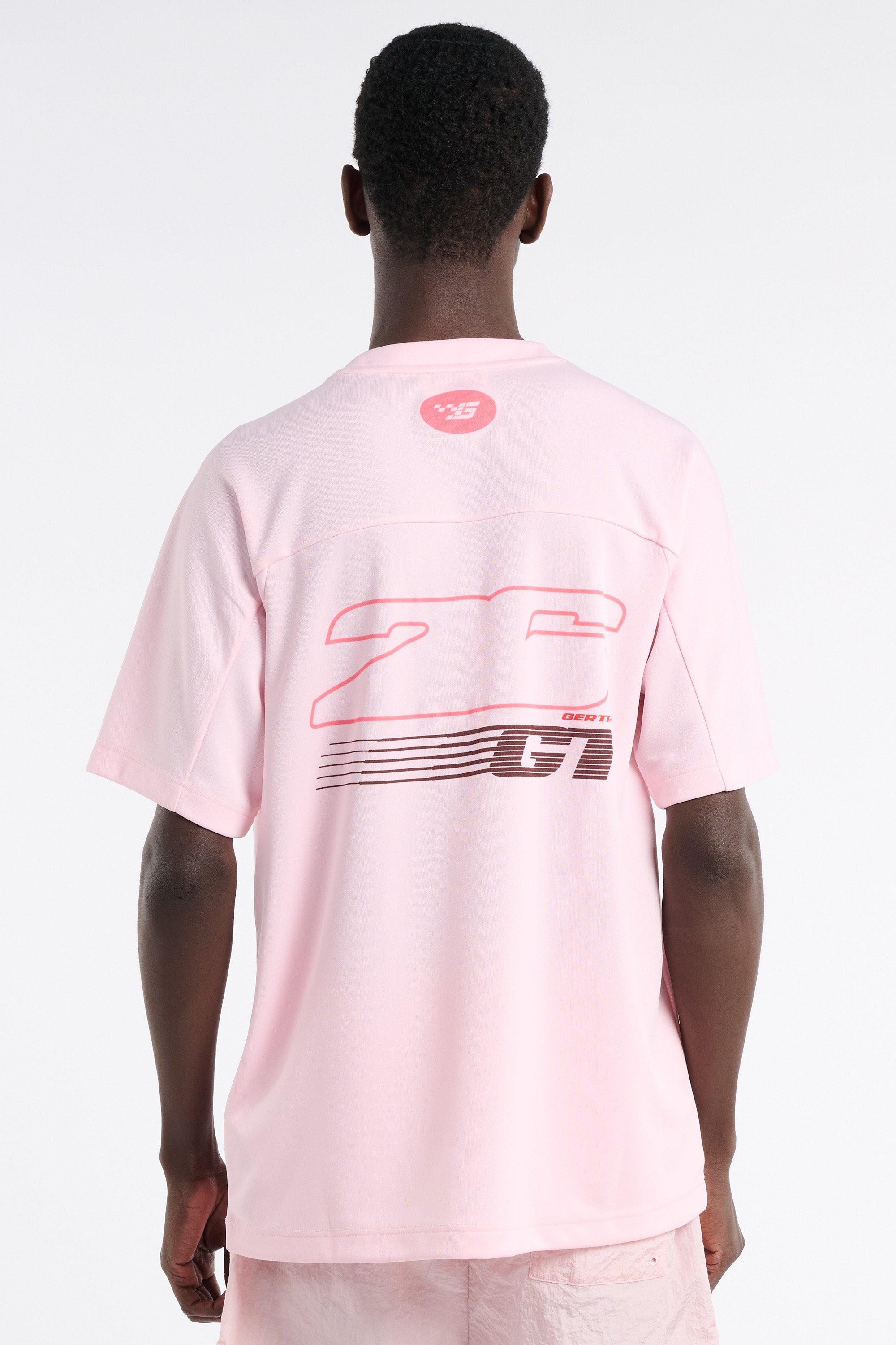 Regular-fit round-neck cotton T-shirt | Pink GERTRUDE Men