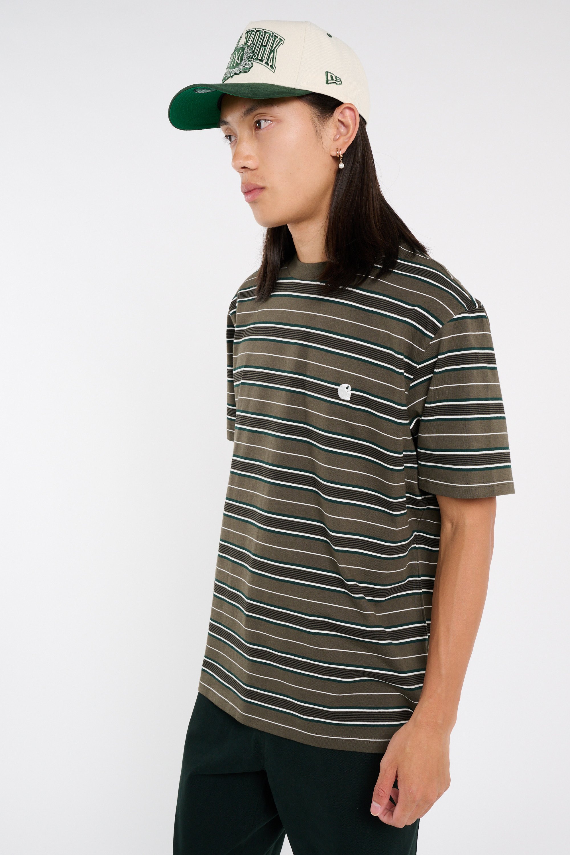 Regular-fit round-neck cotton T-shirt | Green CARHARTT WIP Men