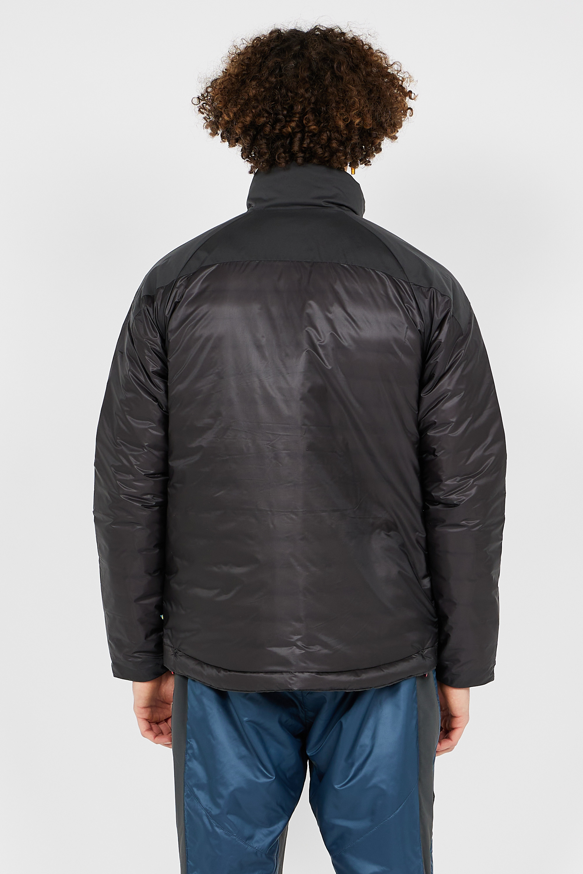 Lightweight quilted padded jacket with high neck Black