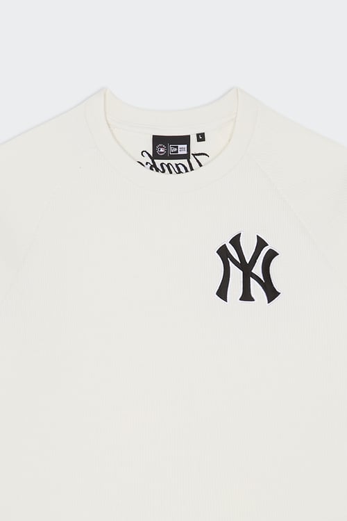 NEW ERA Regular-fit round-neck cotton T-shirt Beige