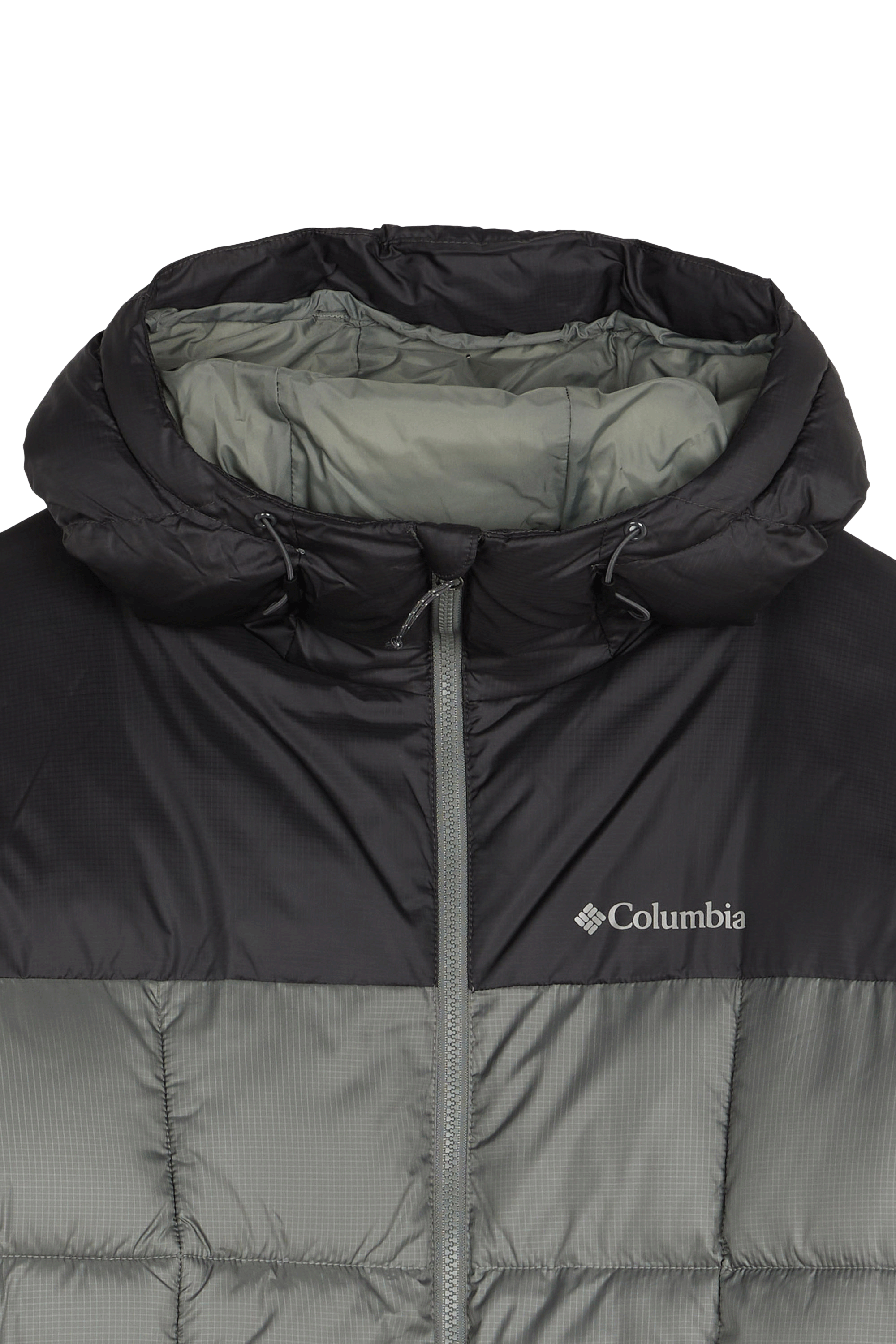 Zipped high-neck colorblock padded jacket with hood | Green COLUMBIA Men