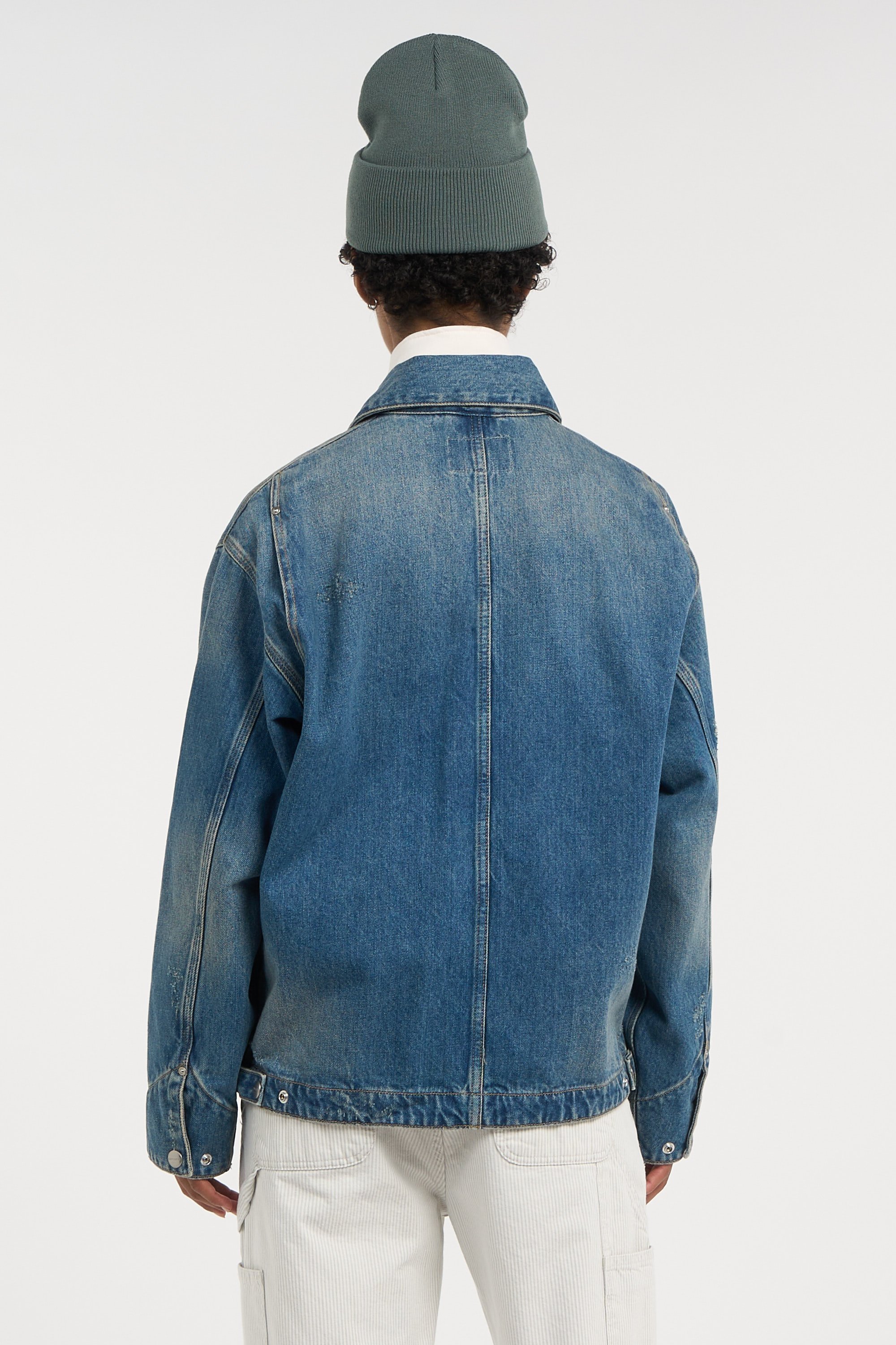 Veste denim Bleu