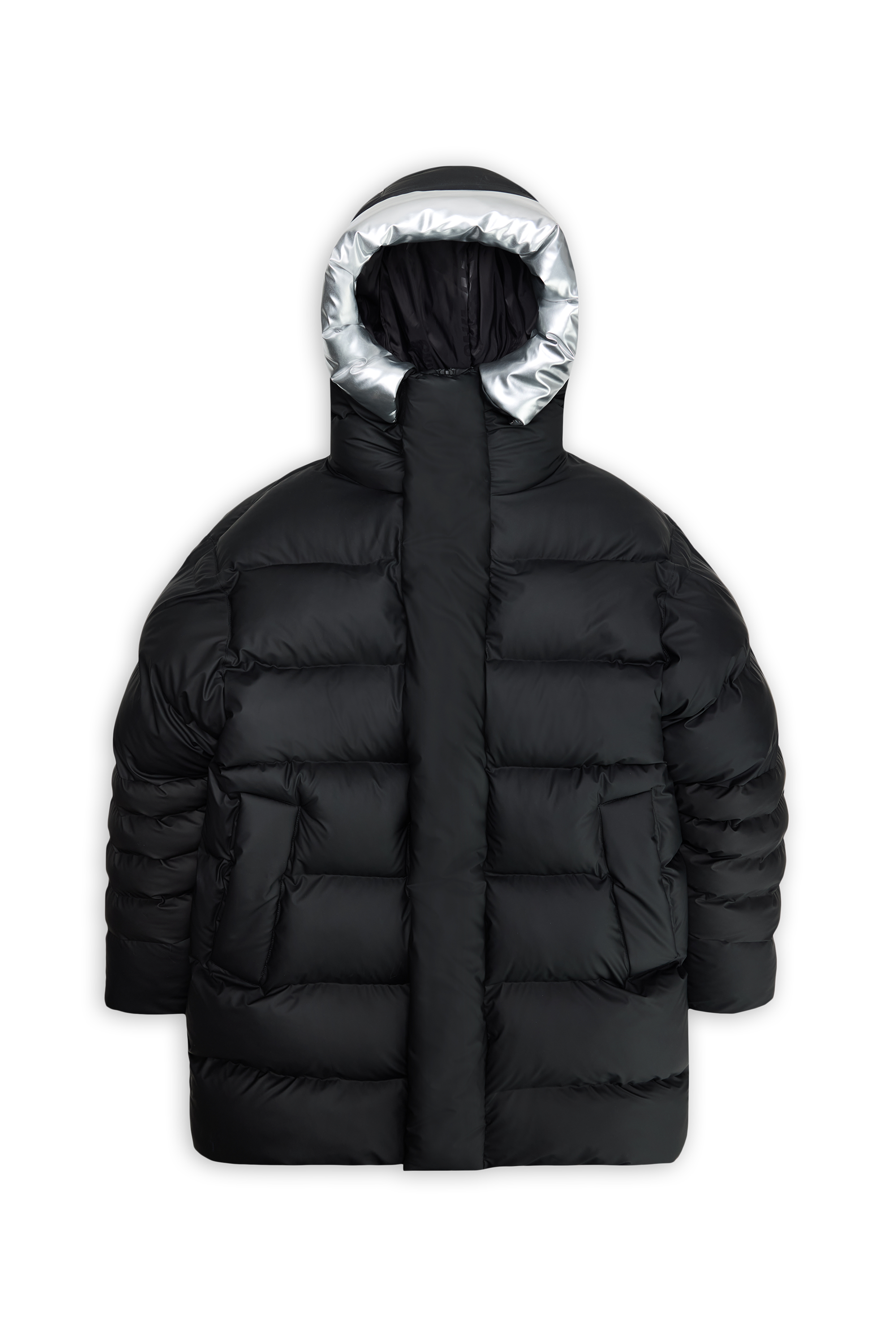 Lightweight quilted padded jacket with high neck Black