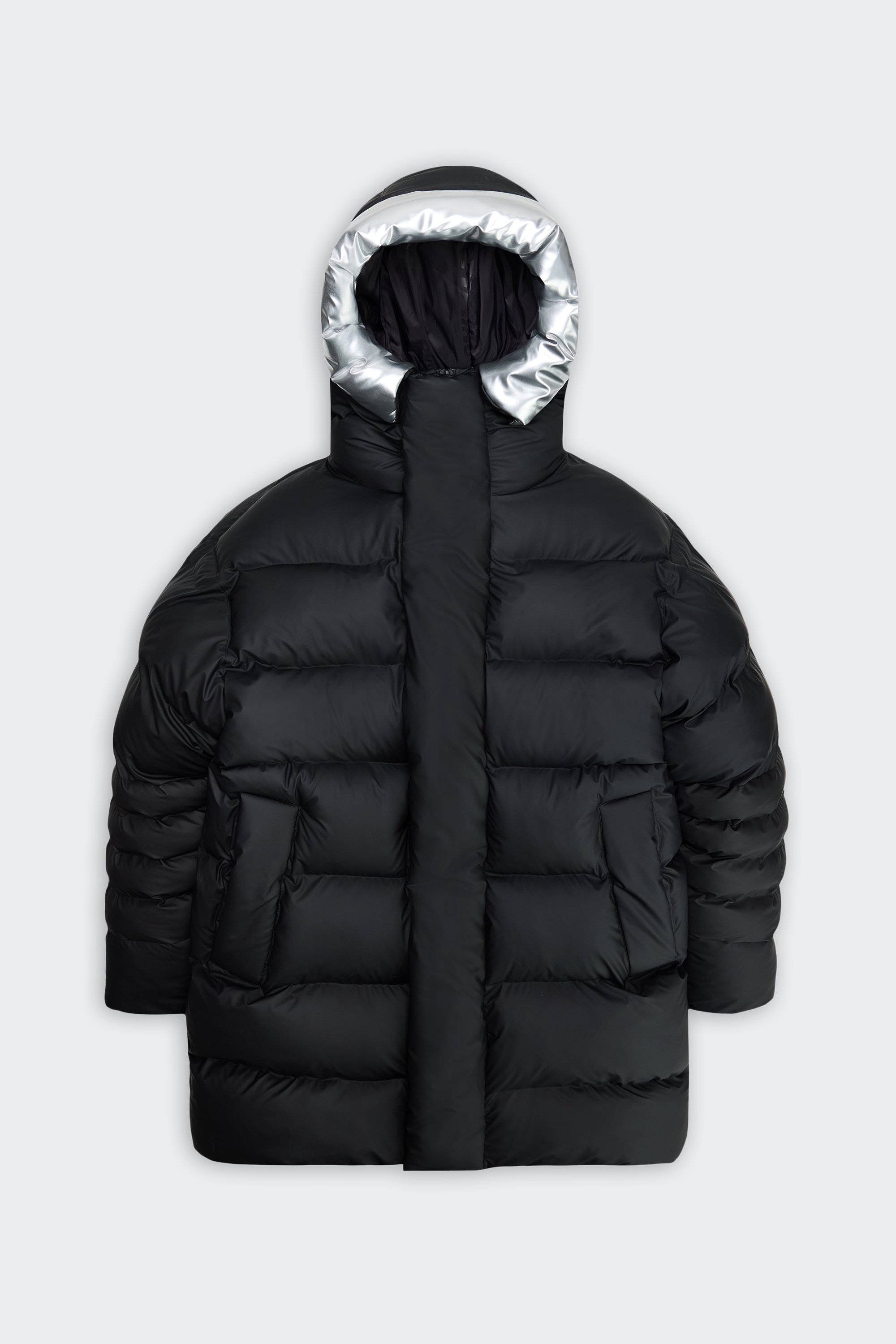 Lightweight quilted padded jacket with high neck | Black by RAINS Lightweight quilted padded jacket with high neck Black