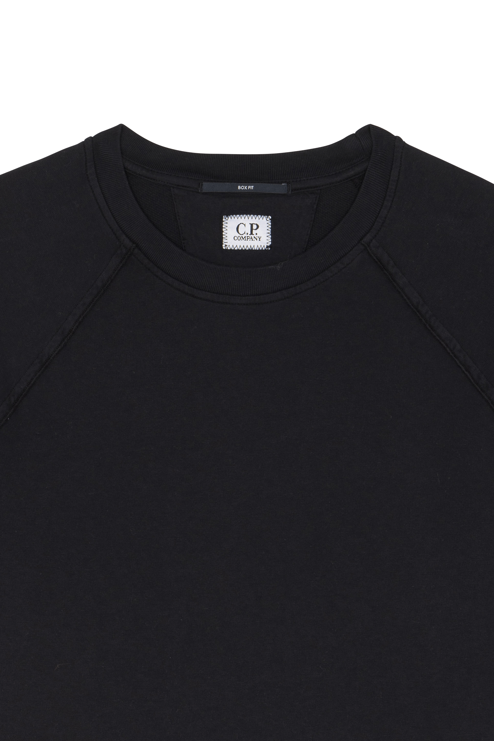 Regular-fit round-neck cotton T-shirt Black