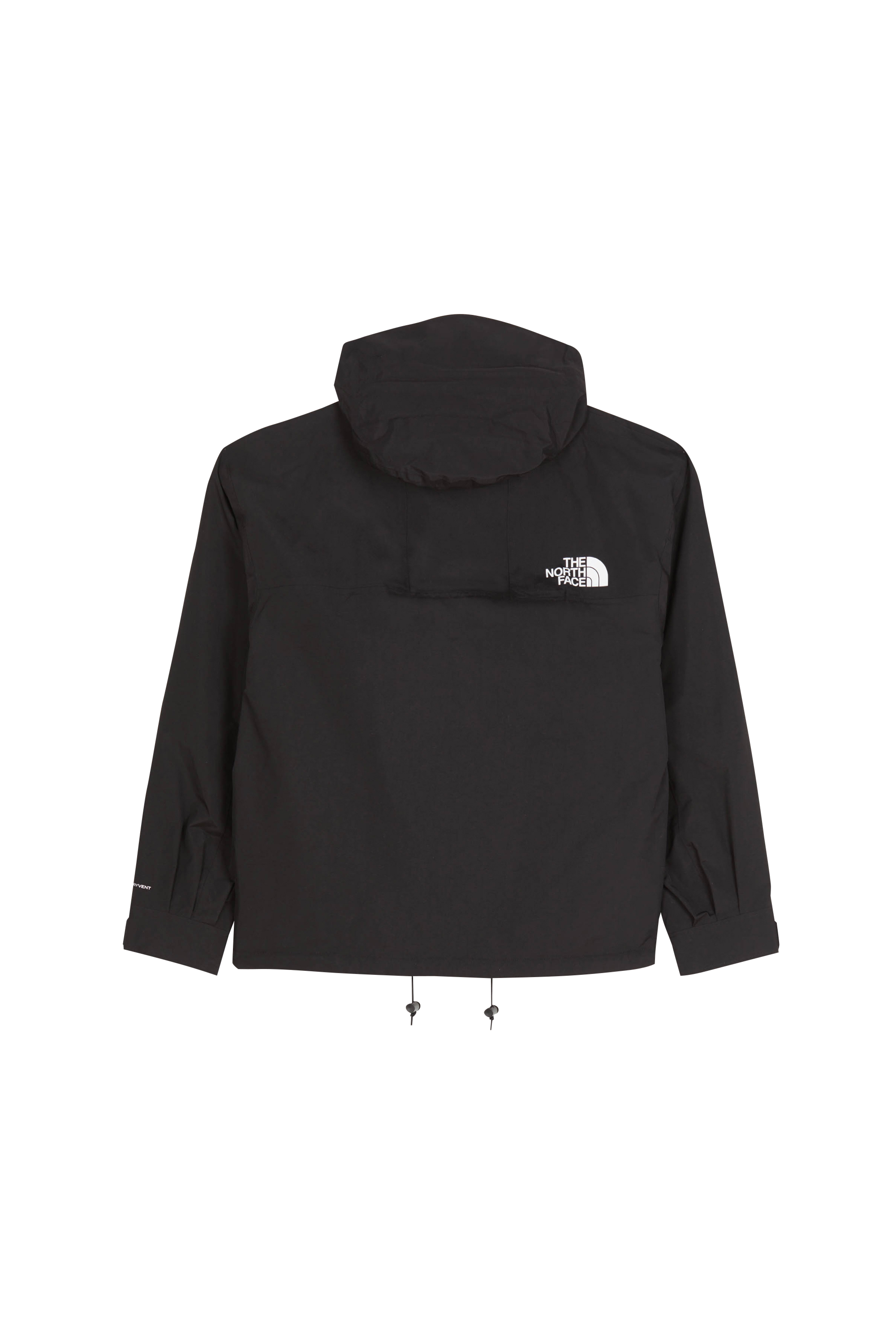 Printed raincoat with hood Black