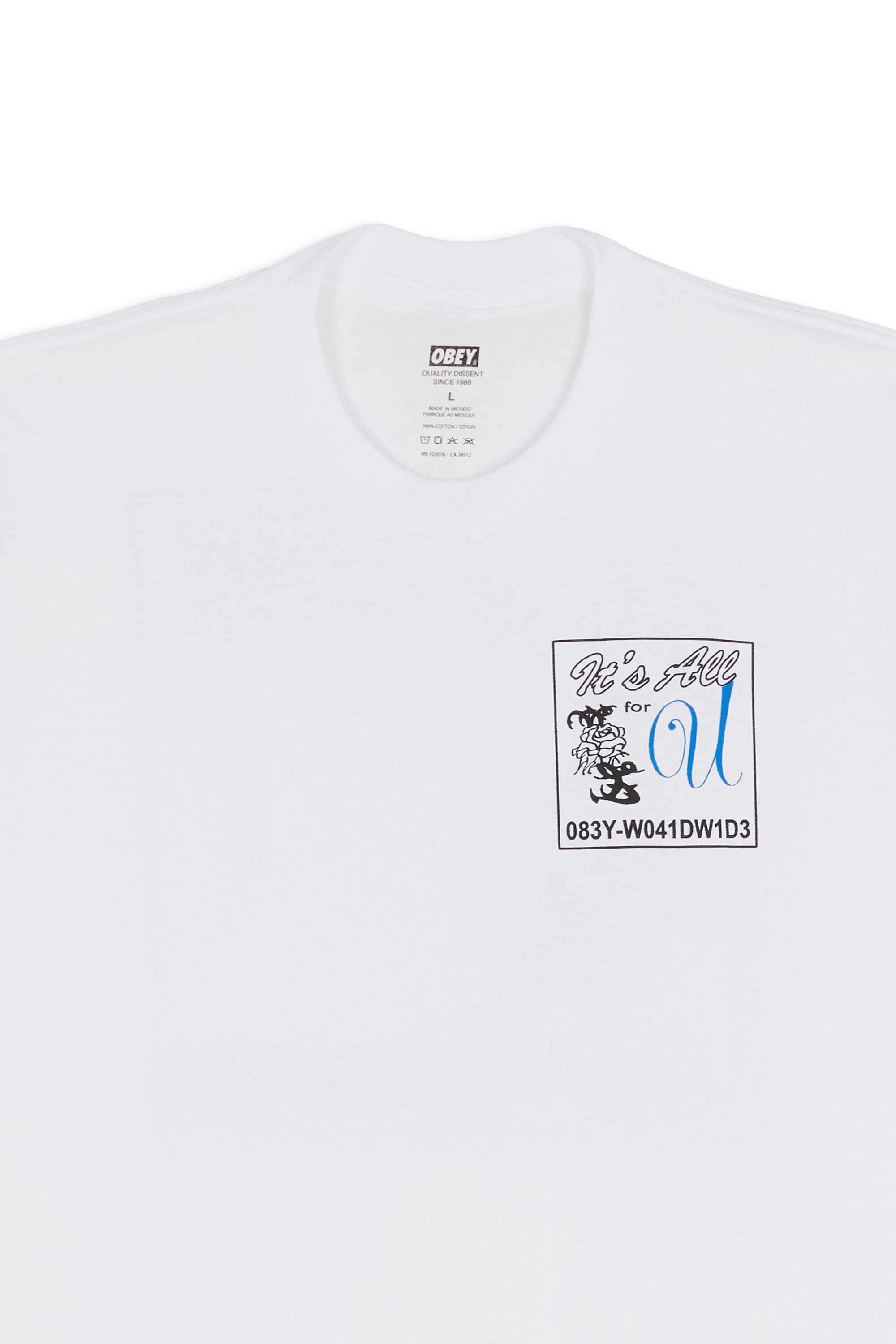 T-shirt It's all for you White Obey - Men | Citadium