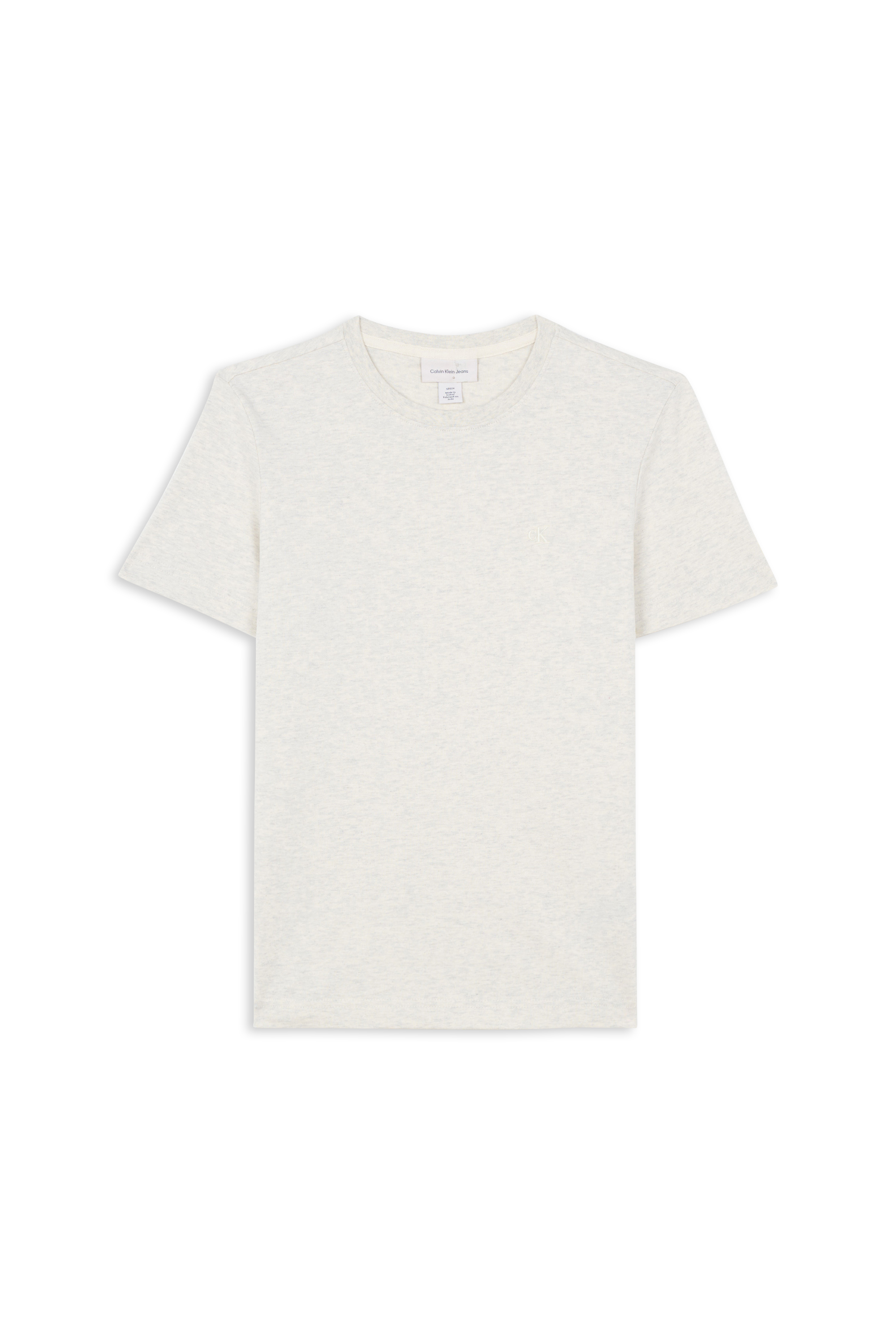 Regular-fit round-neck cotton T-shirt Grey