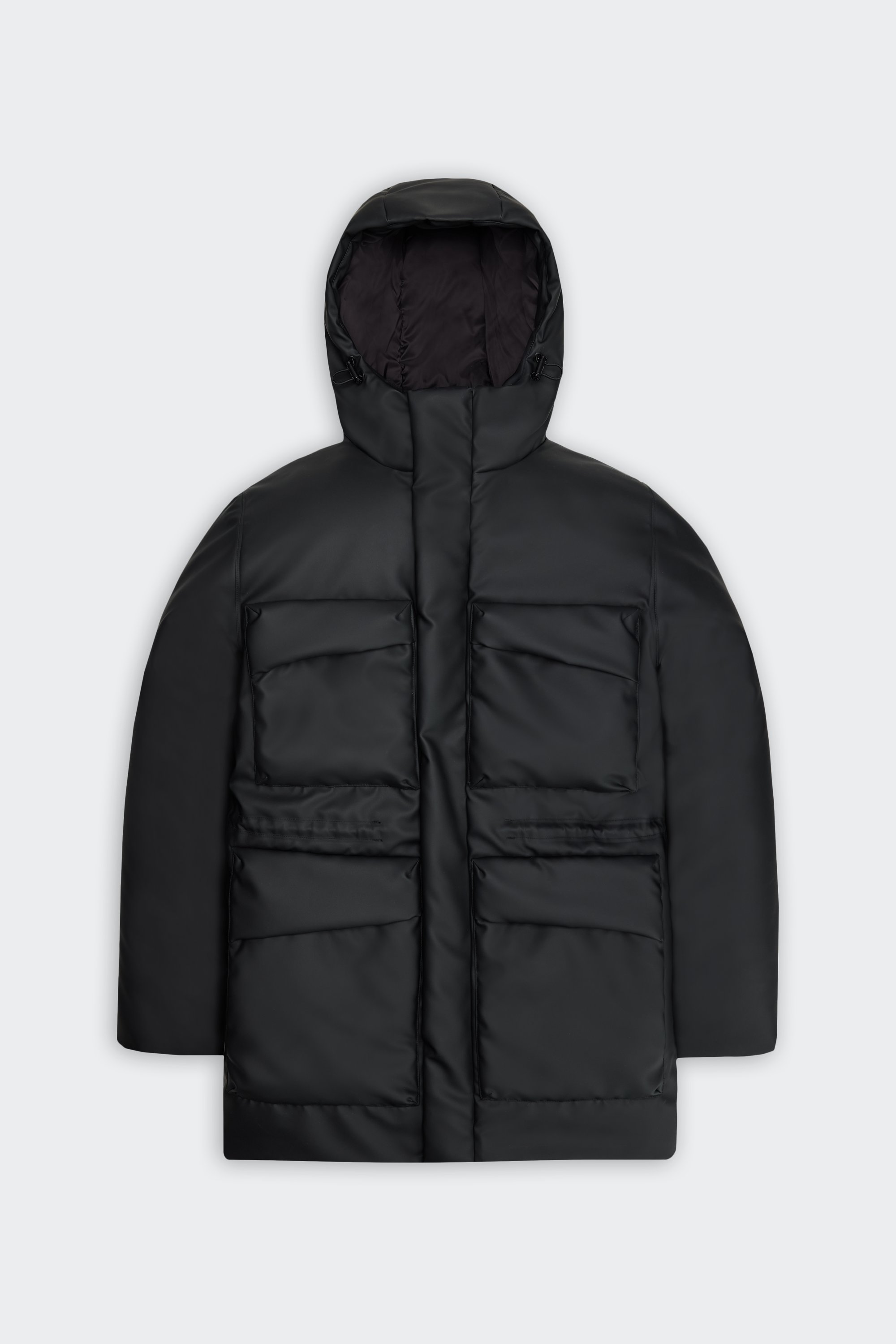 Lightweight quilted padded jacket with high neck | Black by RAINS Lightweight quilted padded jacket with high neck Black
