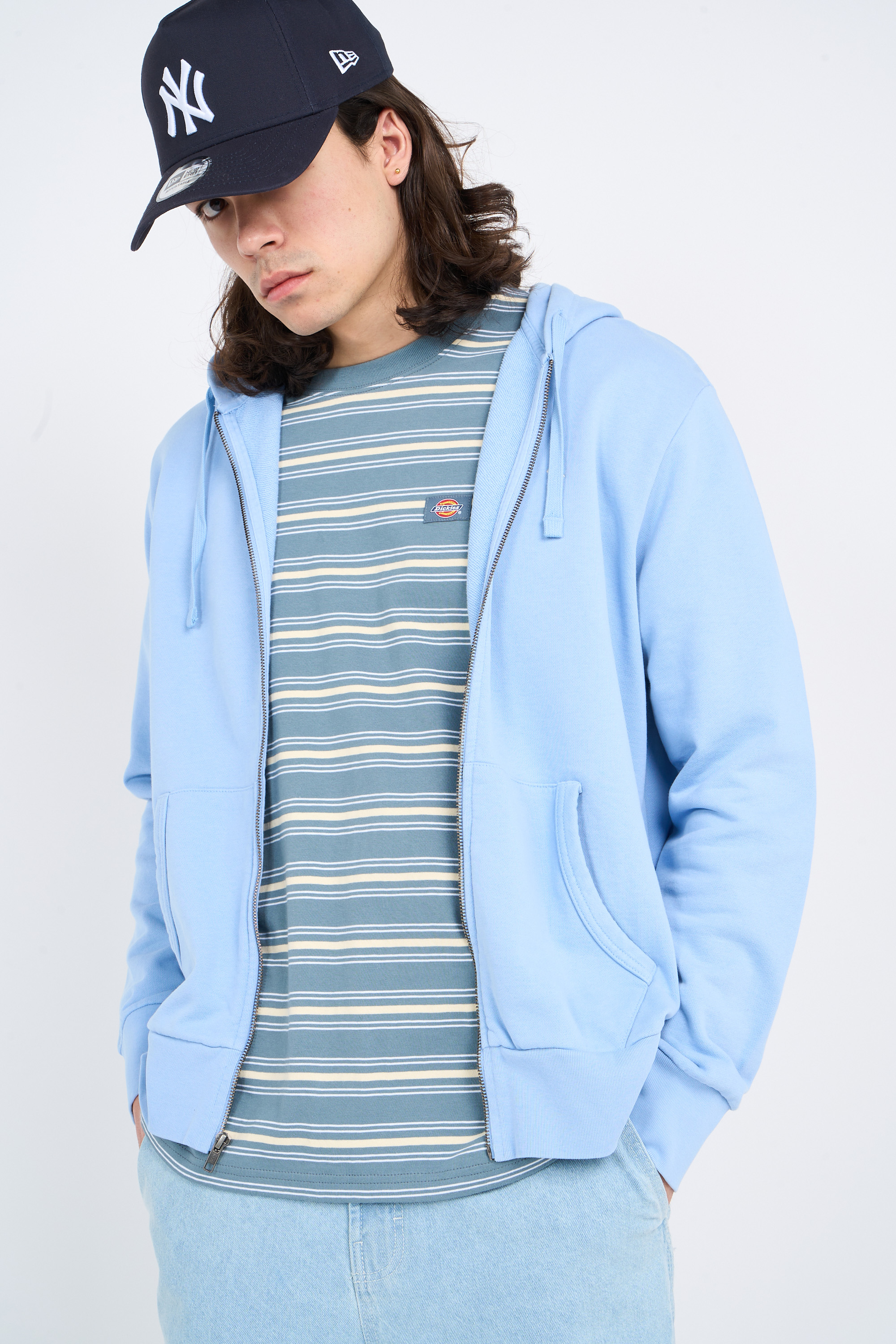 zip-up hoodie Blue