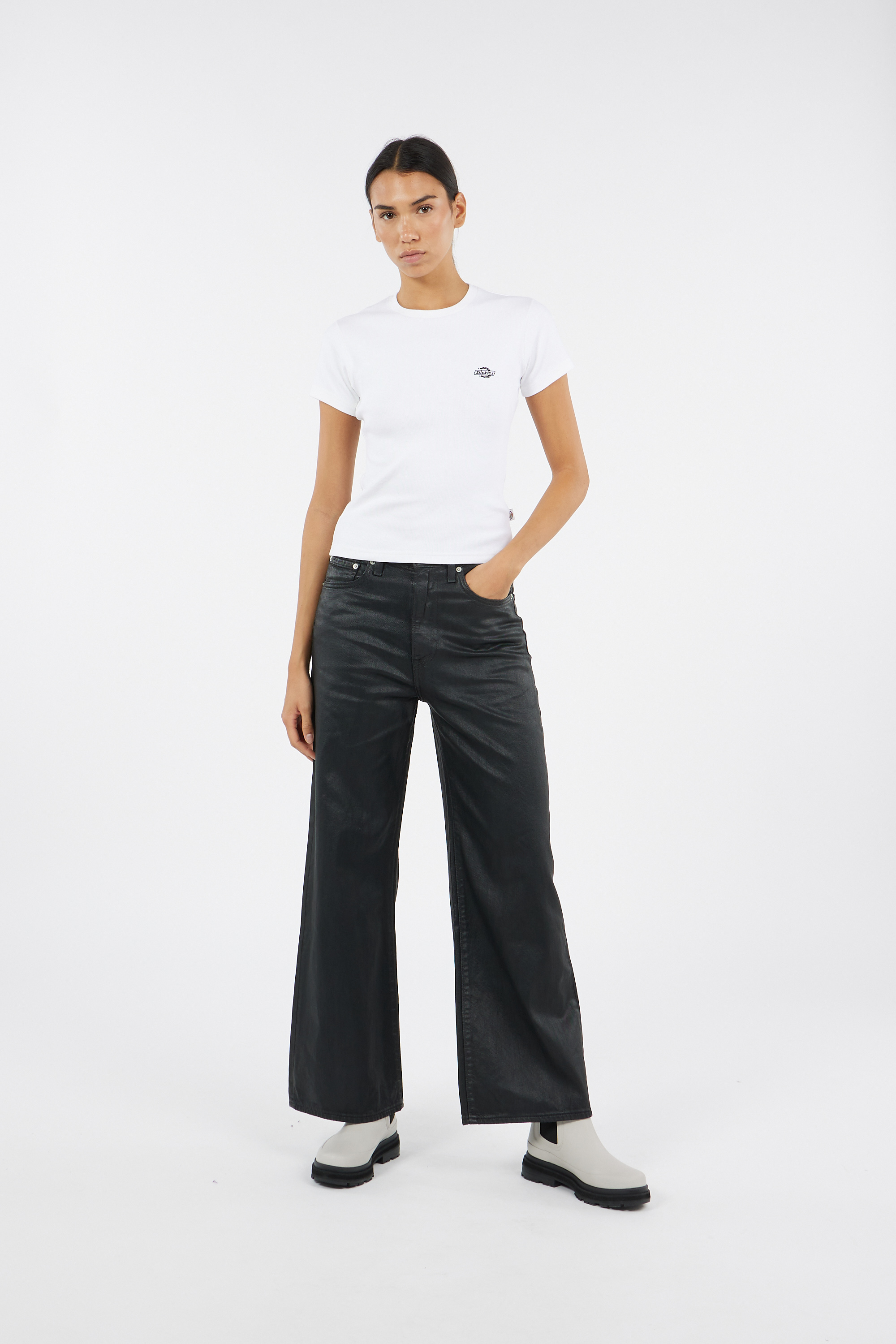 Regular-fit round-neck cotton T-shirt White