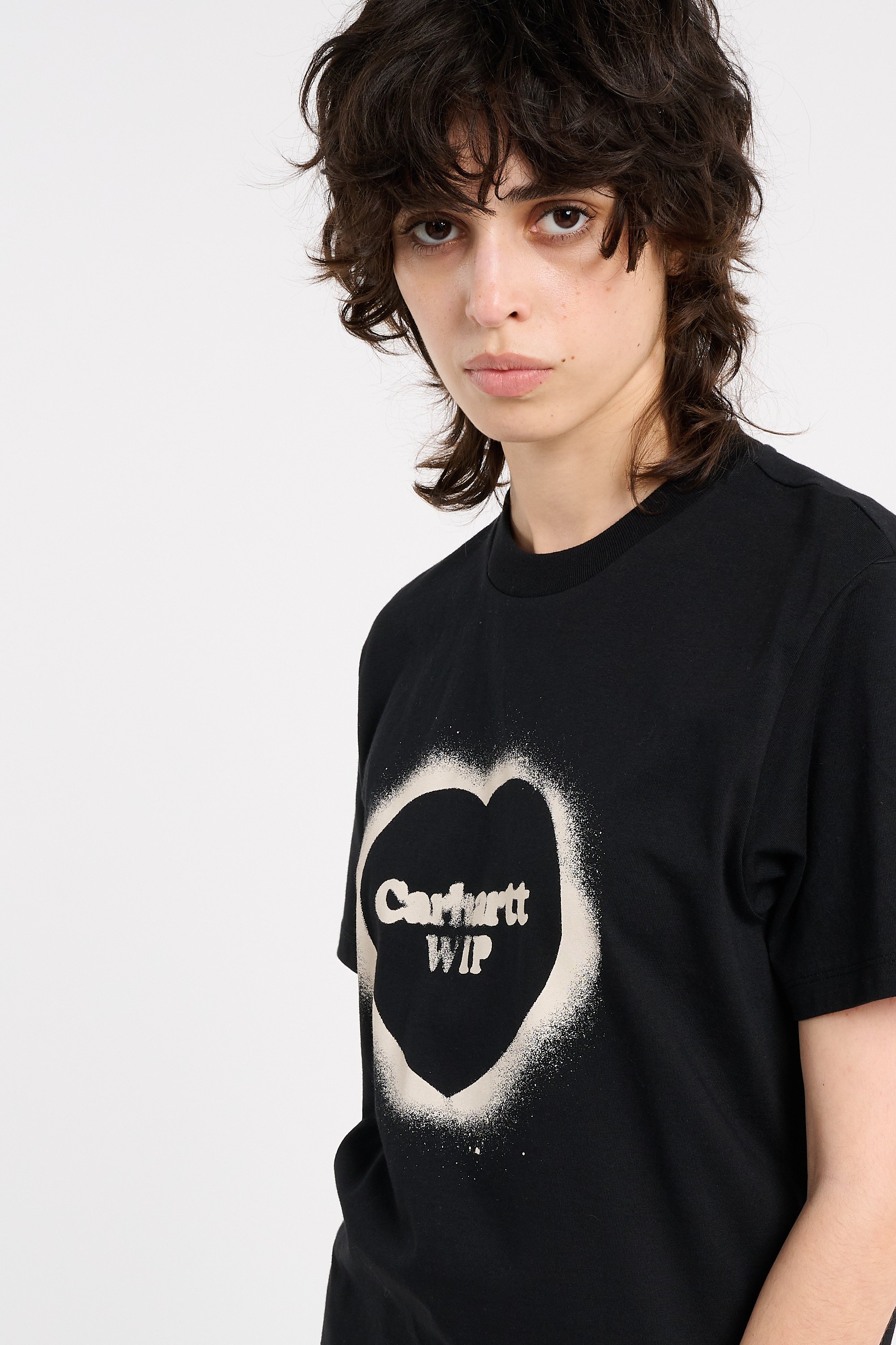 T-shirt col rond en coton bio | Noir CARHARTT WIP Femme