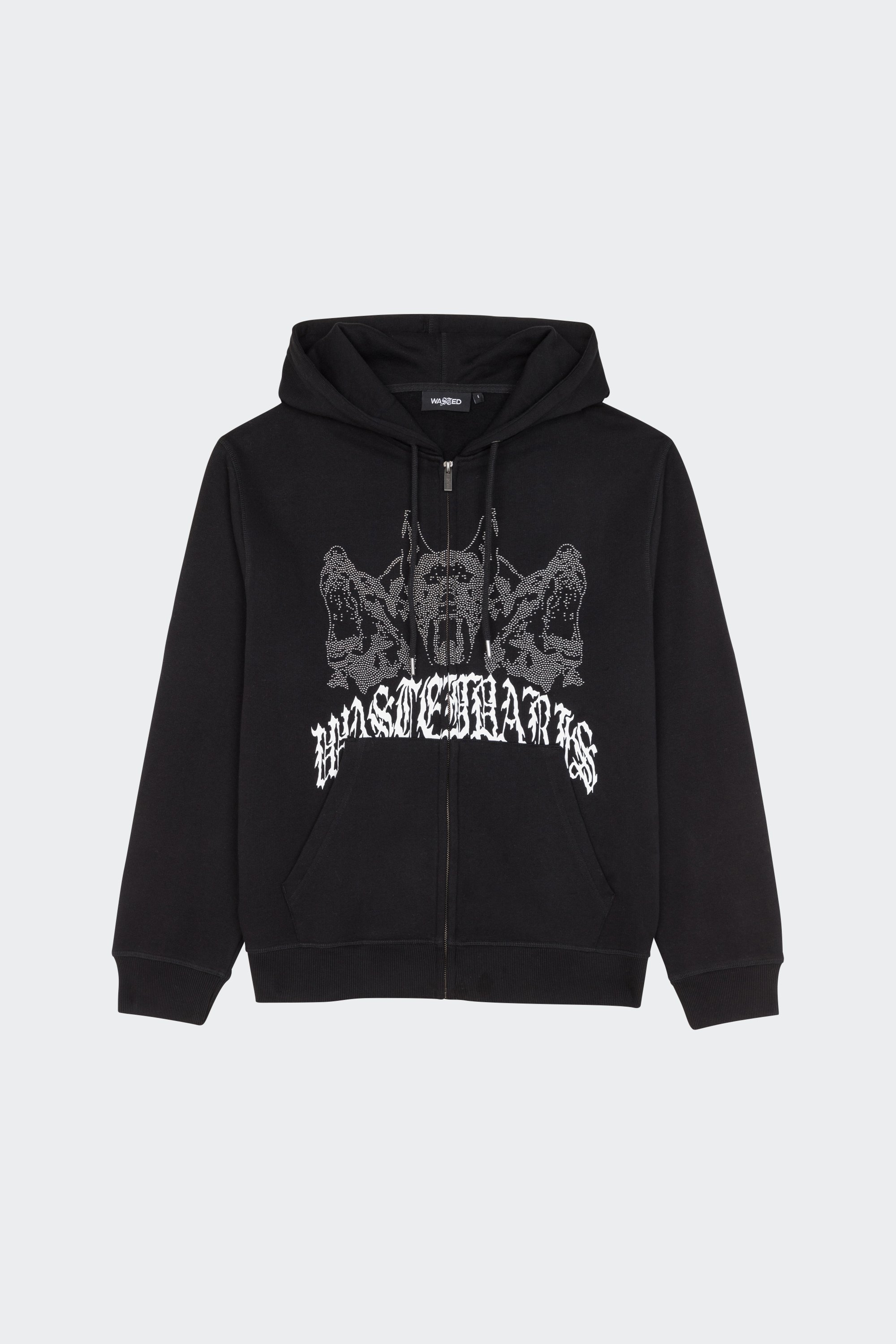 Zip-up hoodie | Black by WASTED Zip-up hoodie Black