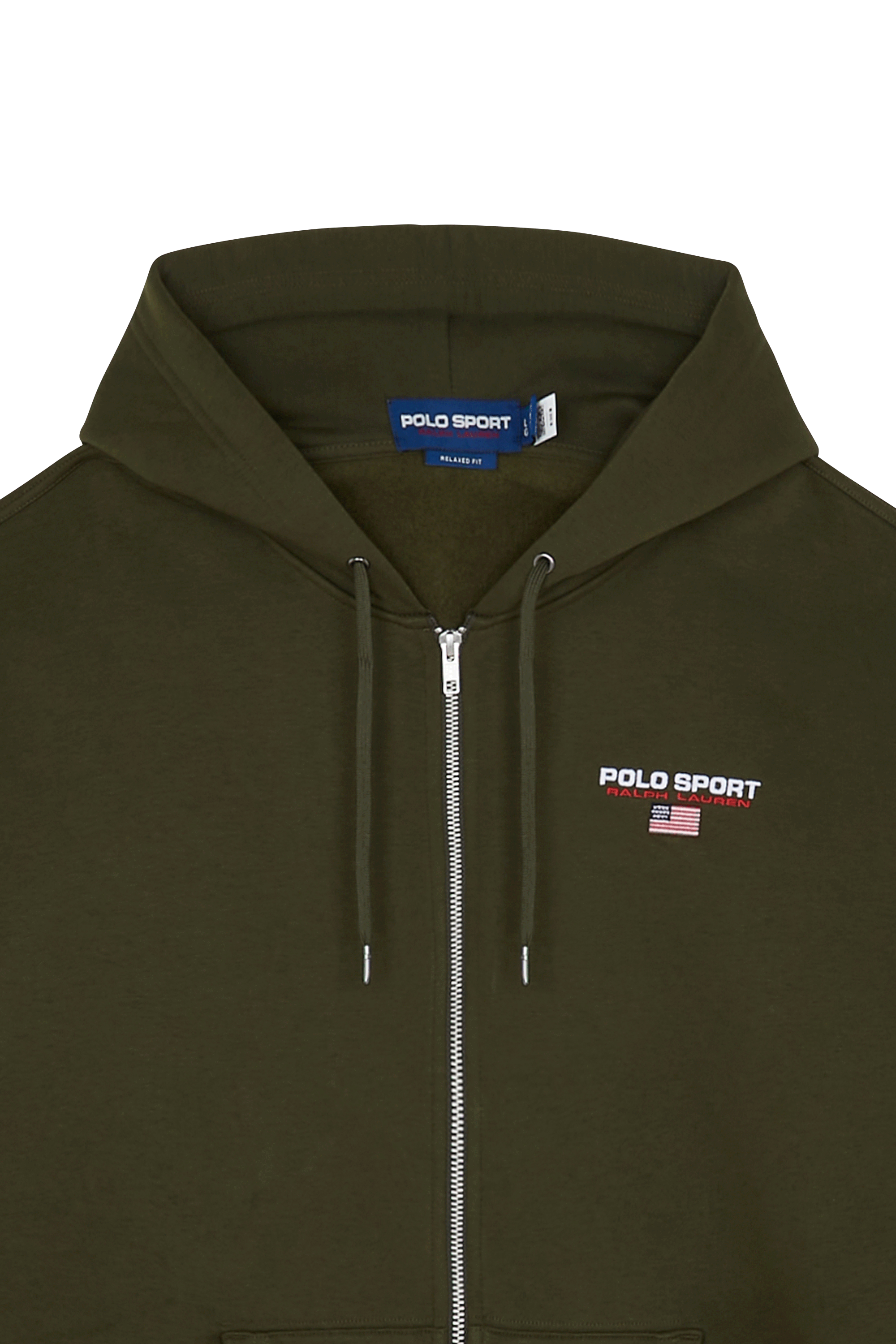 Hoodie zippé Kaki