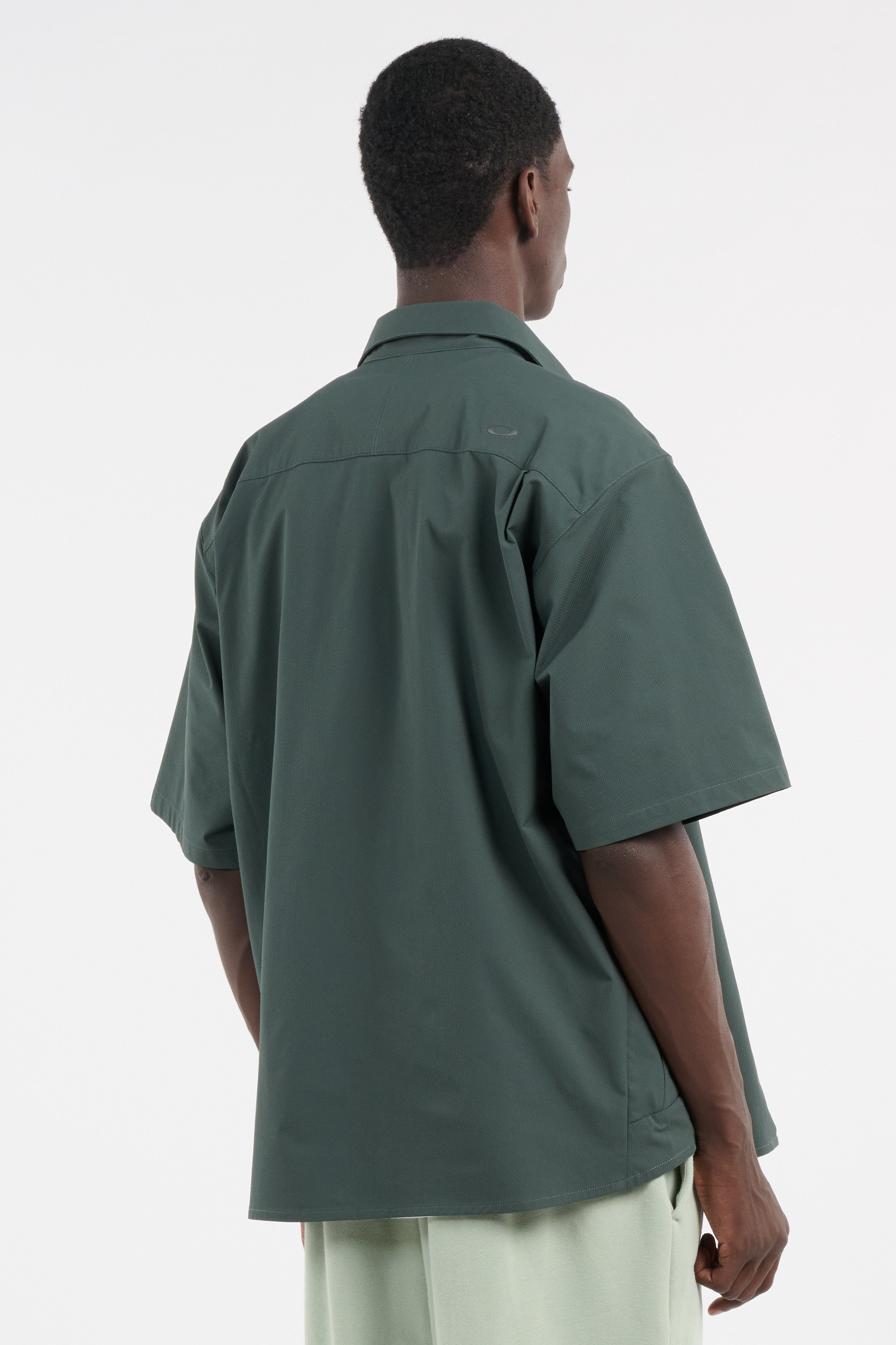 Solid straight sports shirt | Green OAKLEY Men