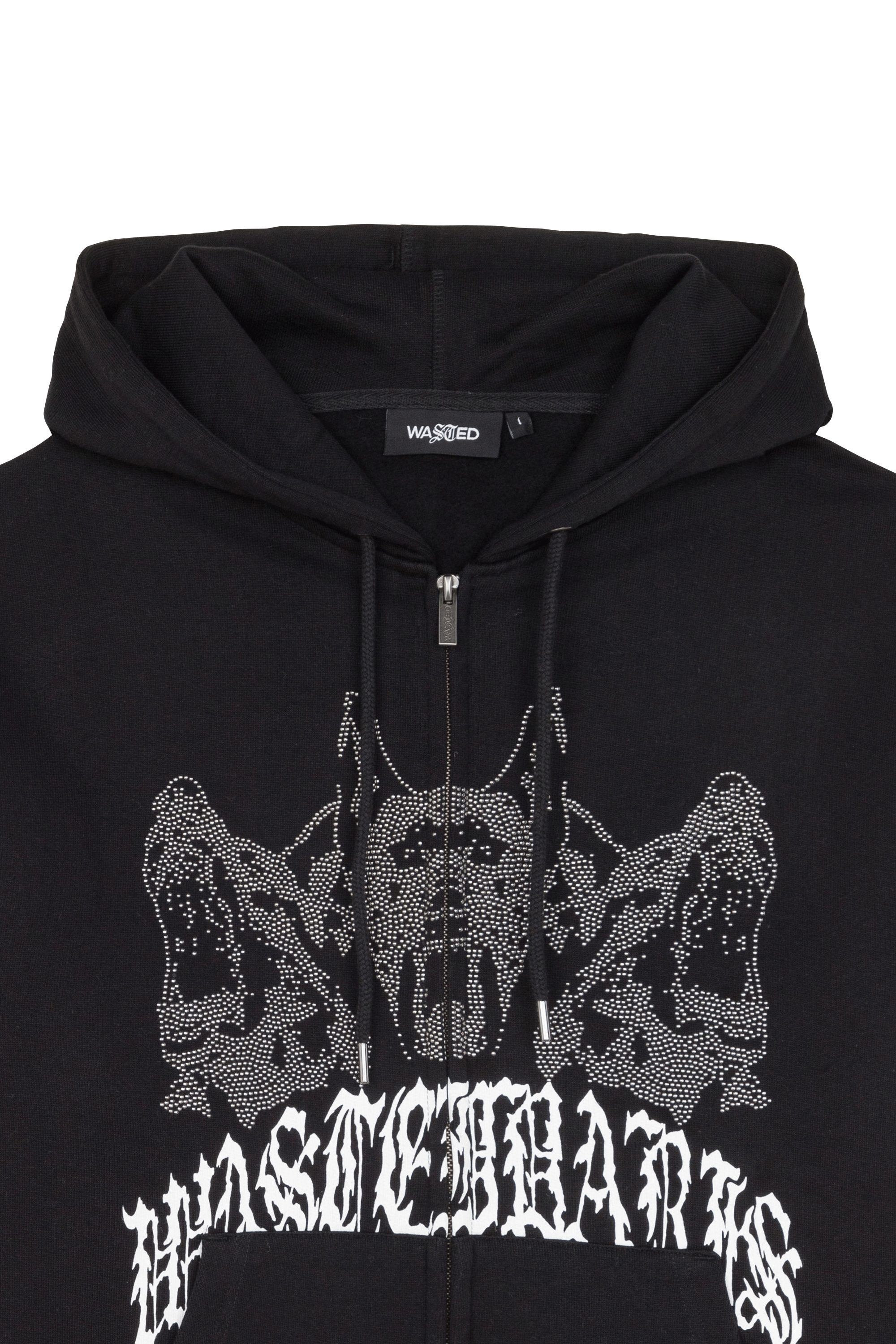 Zip-up hoodie WASTED Black