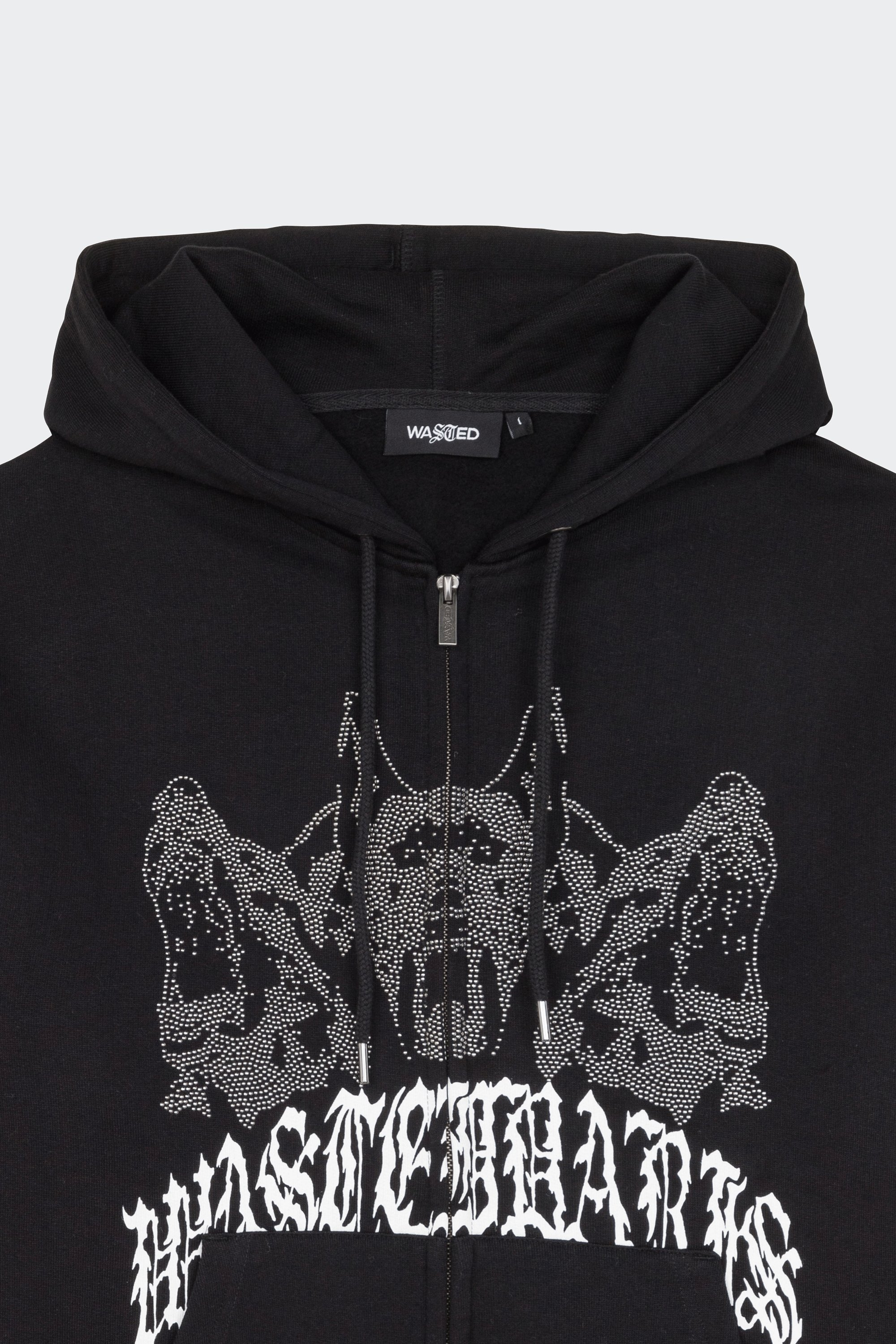 Zip-up hoodie | Black by WASTED Zip-up hoodie Black